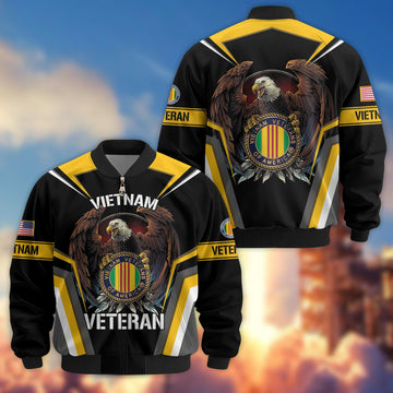Premium Vietnam Veteran Bomber Jacket VPVC800306, Gifts For Vietnam Veteran