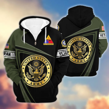 Premium US Army, 1st Armored Division and VXE-6 Operation Deep Freeze Zip Hoodie BPVC140910