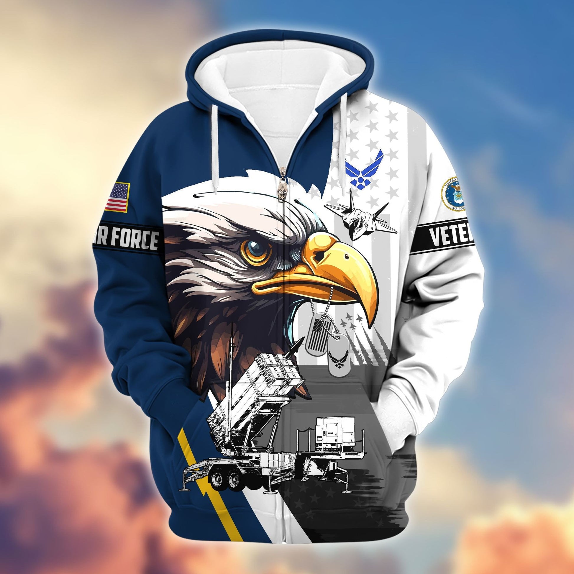 Premium US Veterans Zip Hoodie BPVC160901, Gifts For US Veterans, Gifts For Veterans Day