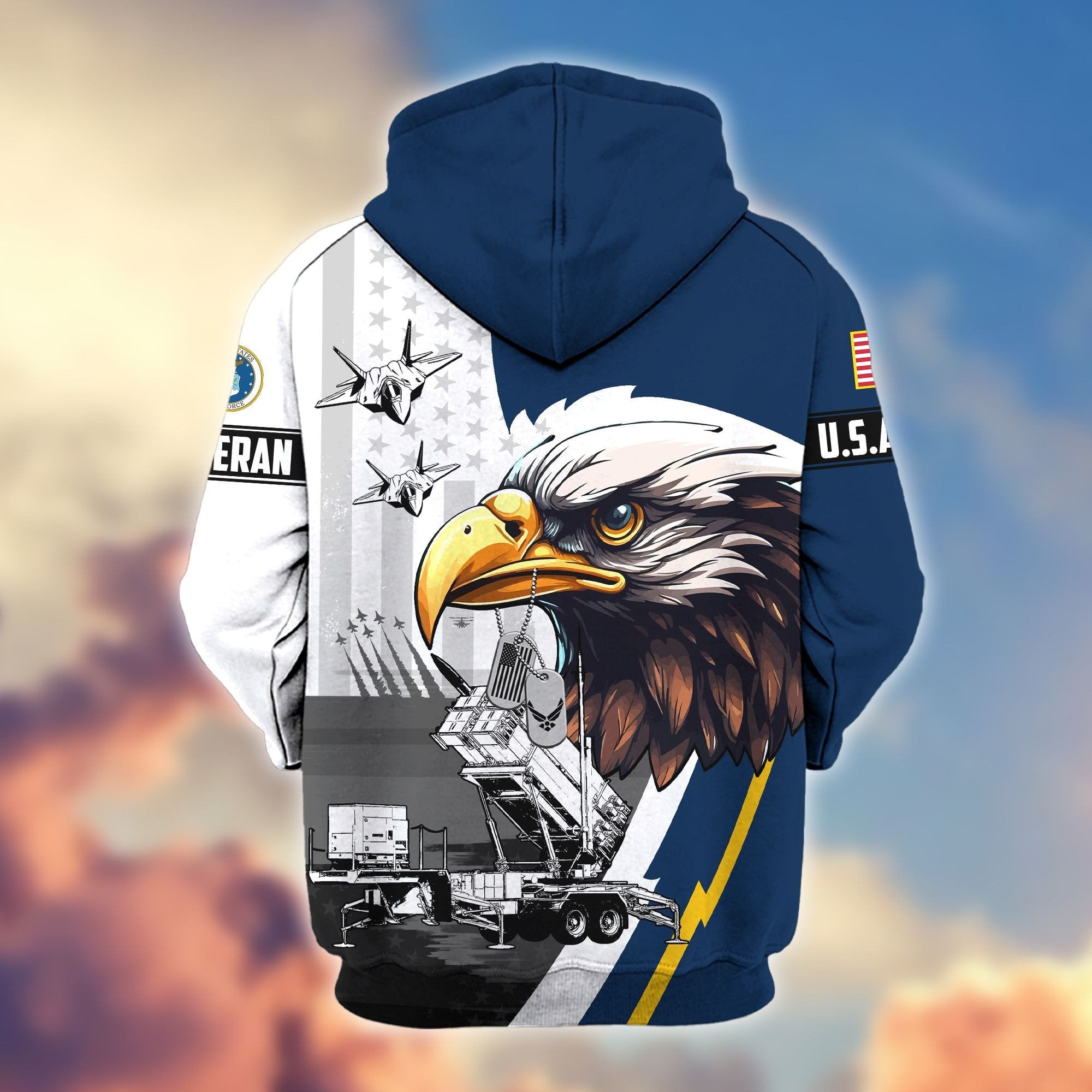 Premium US Veterans Zip Hoodie BPVC160901, Gifts For US Veterans, Gifts For Veterans Day