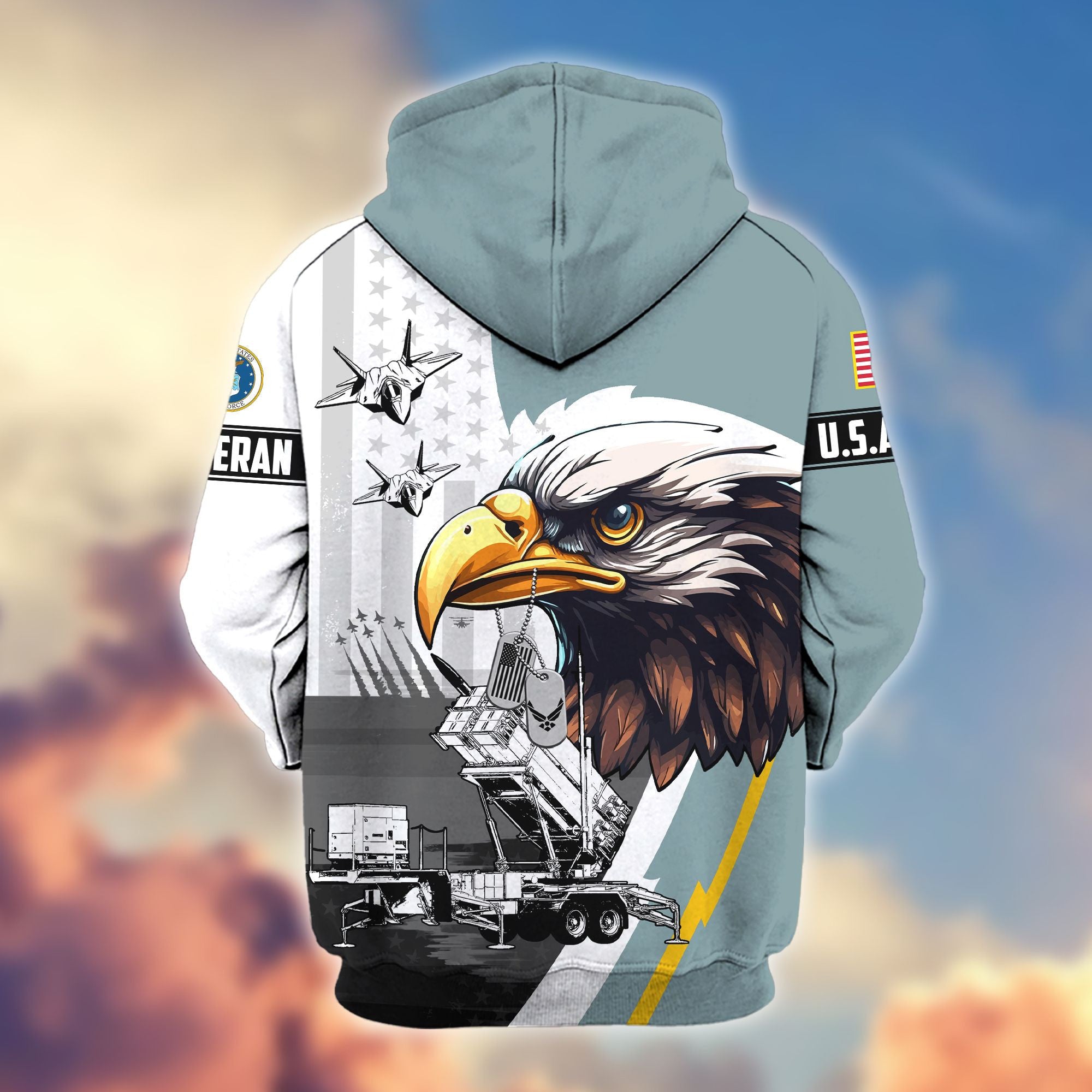 Premium US Veterans Zip Hoodie BPVC160901, Gifts For US Veterans, Gifts For Veterans Day