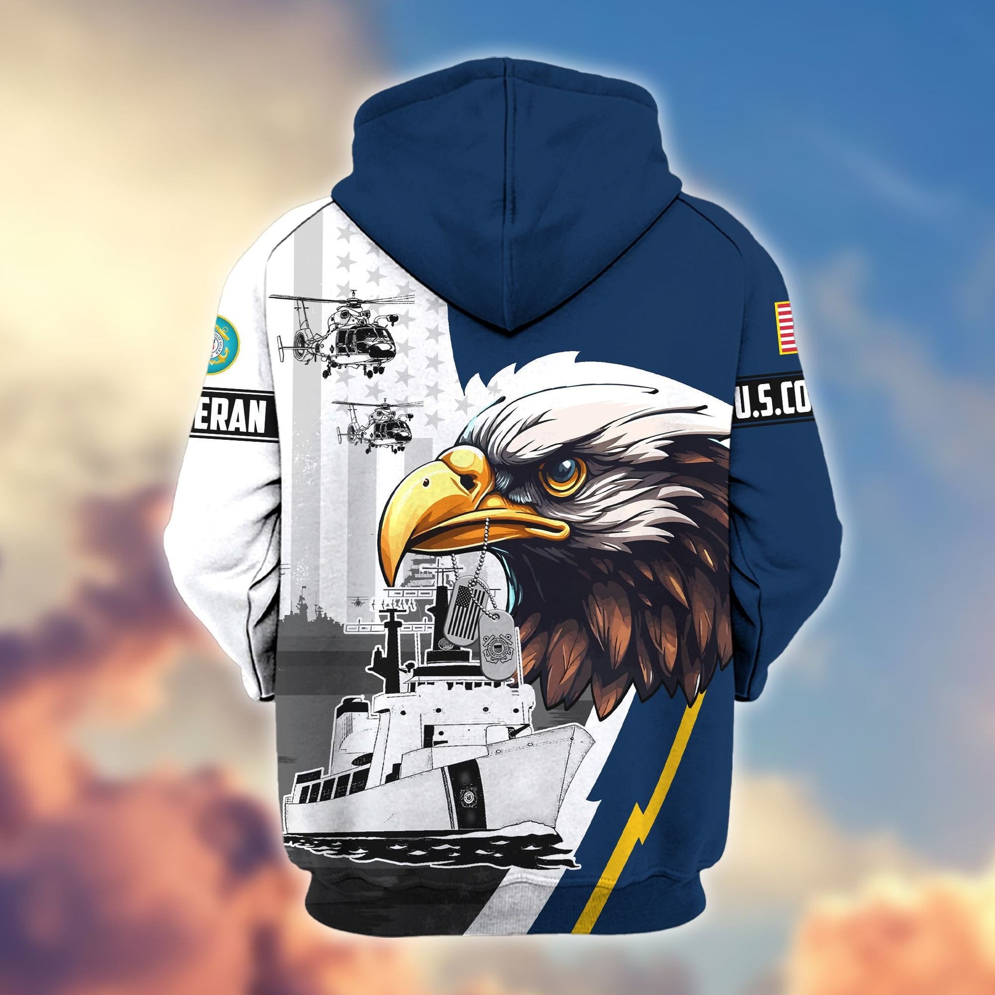 Premium US Veterans Zip Hoodie BPVC160901, Gifts For US Veterans, Gifts For Veterans Day