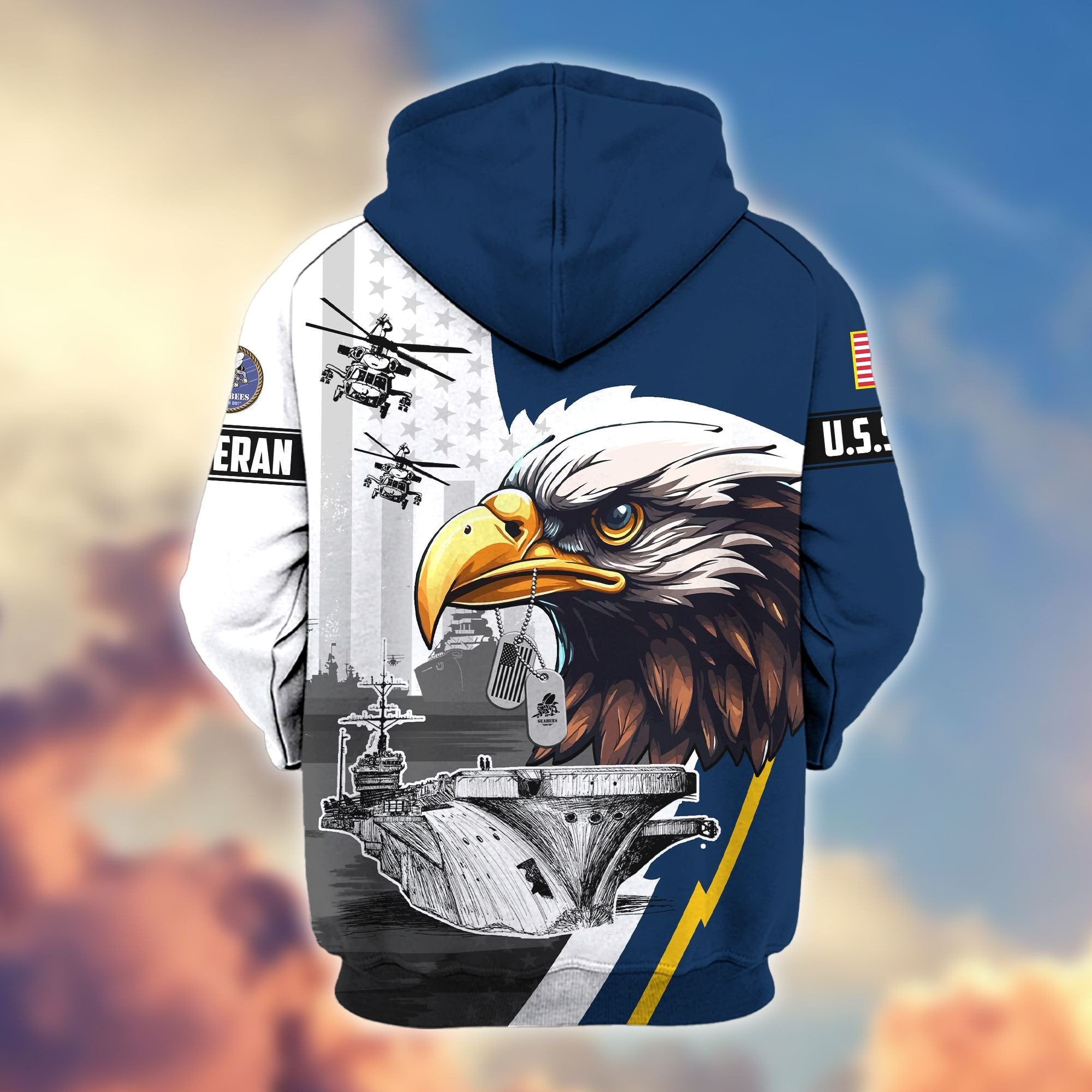 Premium US Veterans Zip Hoodie BPVC160901, Gifts For US Veterans, Gifts For Veterans Day