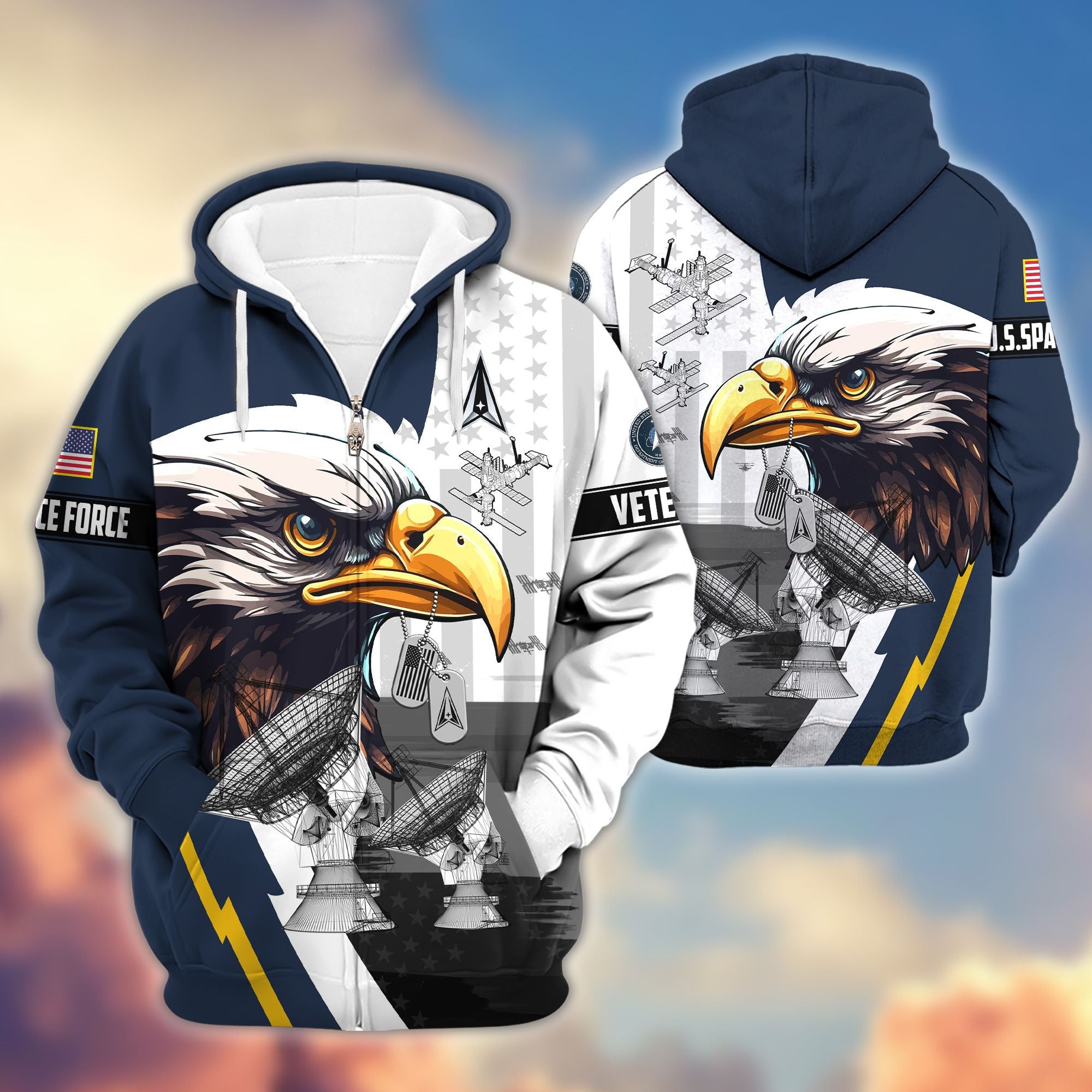 Premium US Veterans Zip Hoodie BPVC160901, Gifts For US Veterans, Gifts For Veterans Day