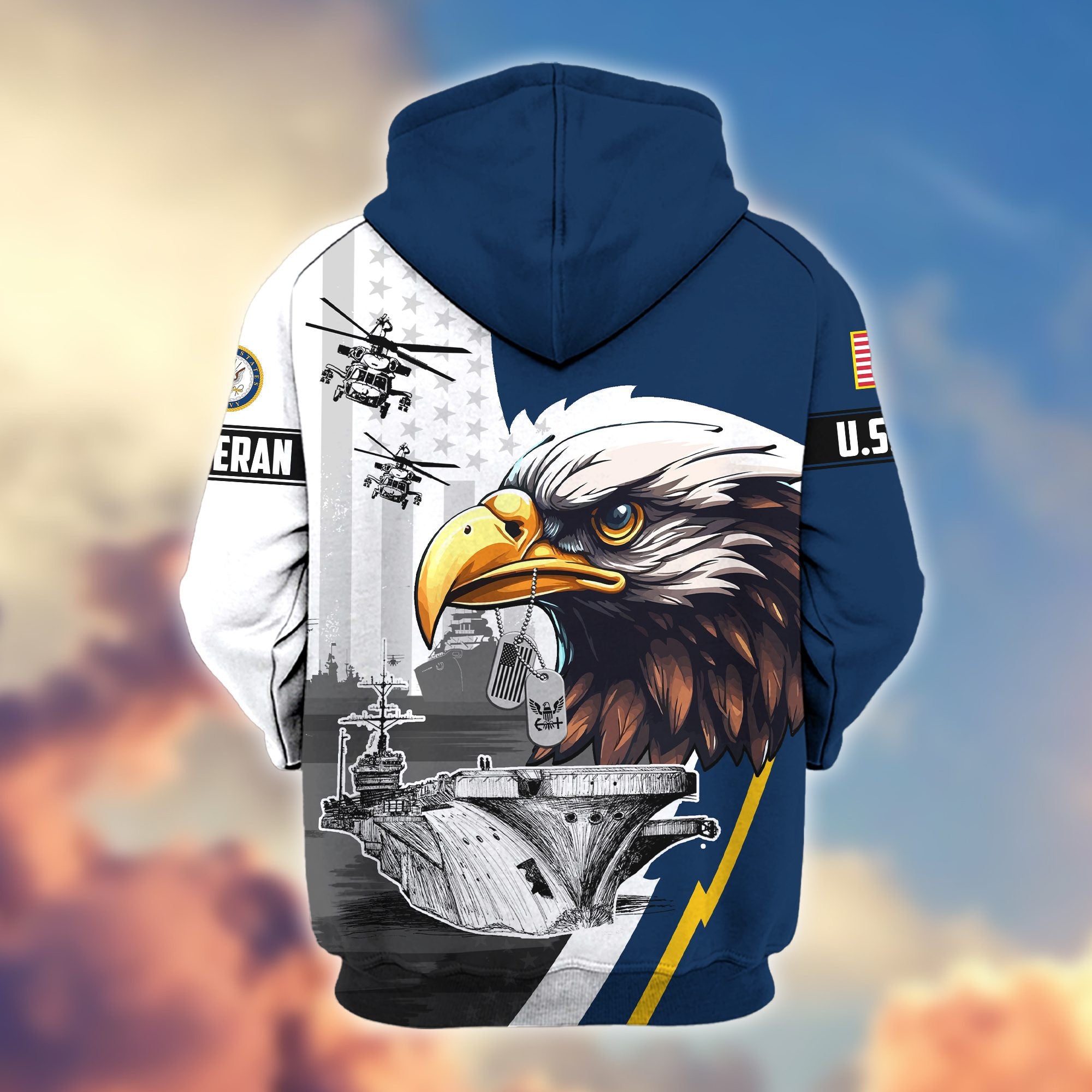 Premium US Veterans Zip Hoodie BPVC160901, Gifts For US Veterans, Gifts For Veterans Day