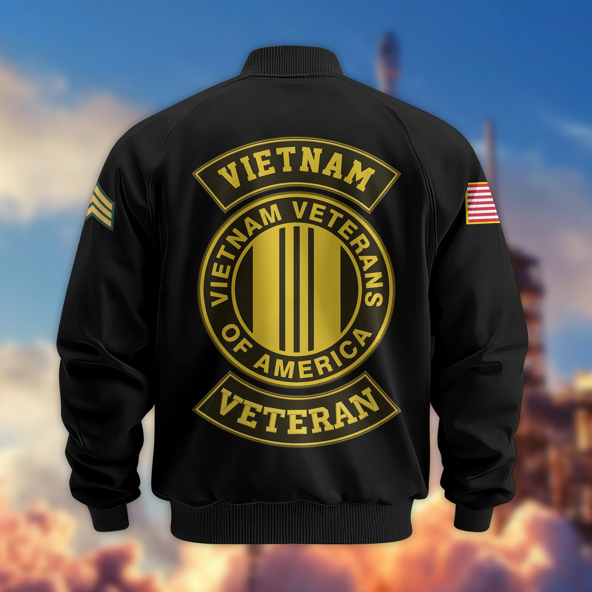 Premium Vietnam Veteran Bomber Jacket VPVC800206, Custom Name, Rank, Gifts For Vietnam Veteran