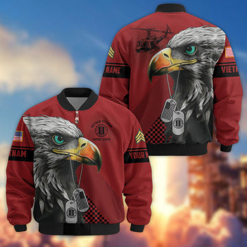 Premium Vietnam Veteran Bomber Jacket VPVC800506, Custom Name, Rank, Gifts For Vietnam Veteran