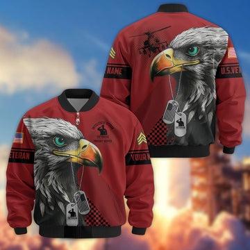 Premium US Veterans Bomber Jacket VPVC800507, Custom Name, Rank, Gifts For US Veteran