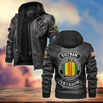 Vietnam Veteran Leather Jacket VPVC700306, Custom Name, Rank, Gifts For Vietnam Veteran