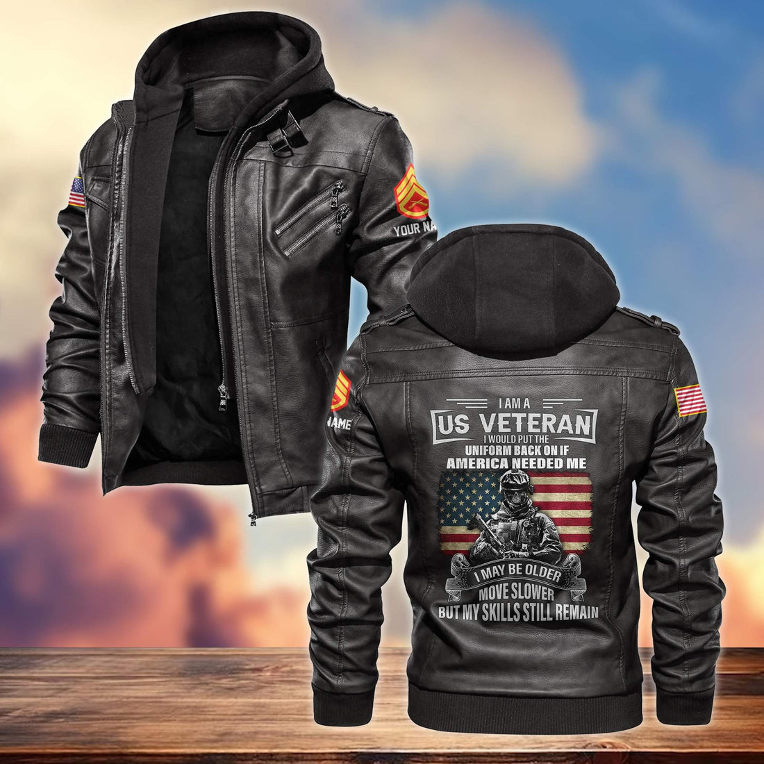 Premium USMC Leather Jacket VPVC701103, Custom Name, Rank, Gifts For Marine Veteran