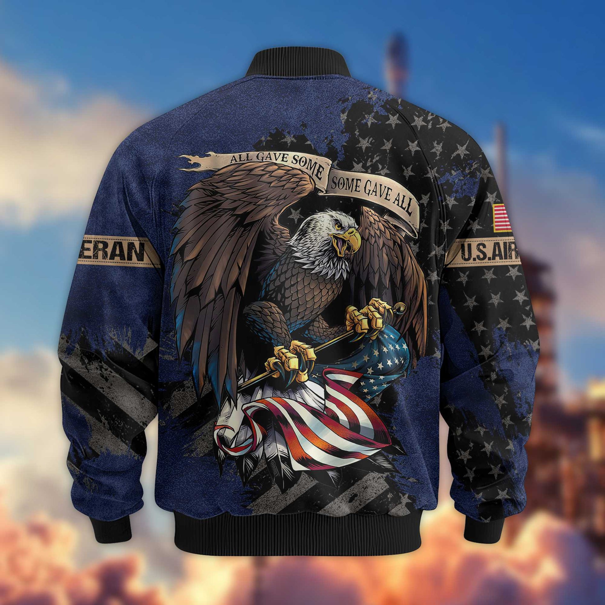 Premium USAF Veteran Bomber Jacket VPVC801412, Gifts For US Air Force Veteran