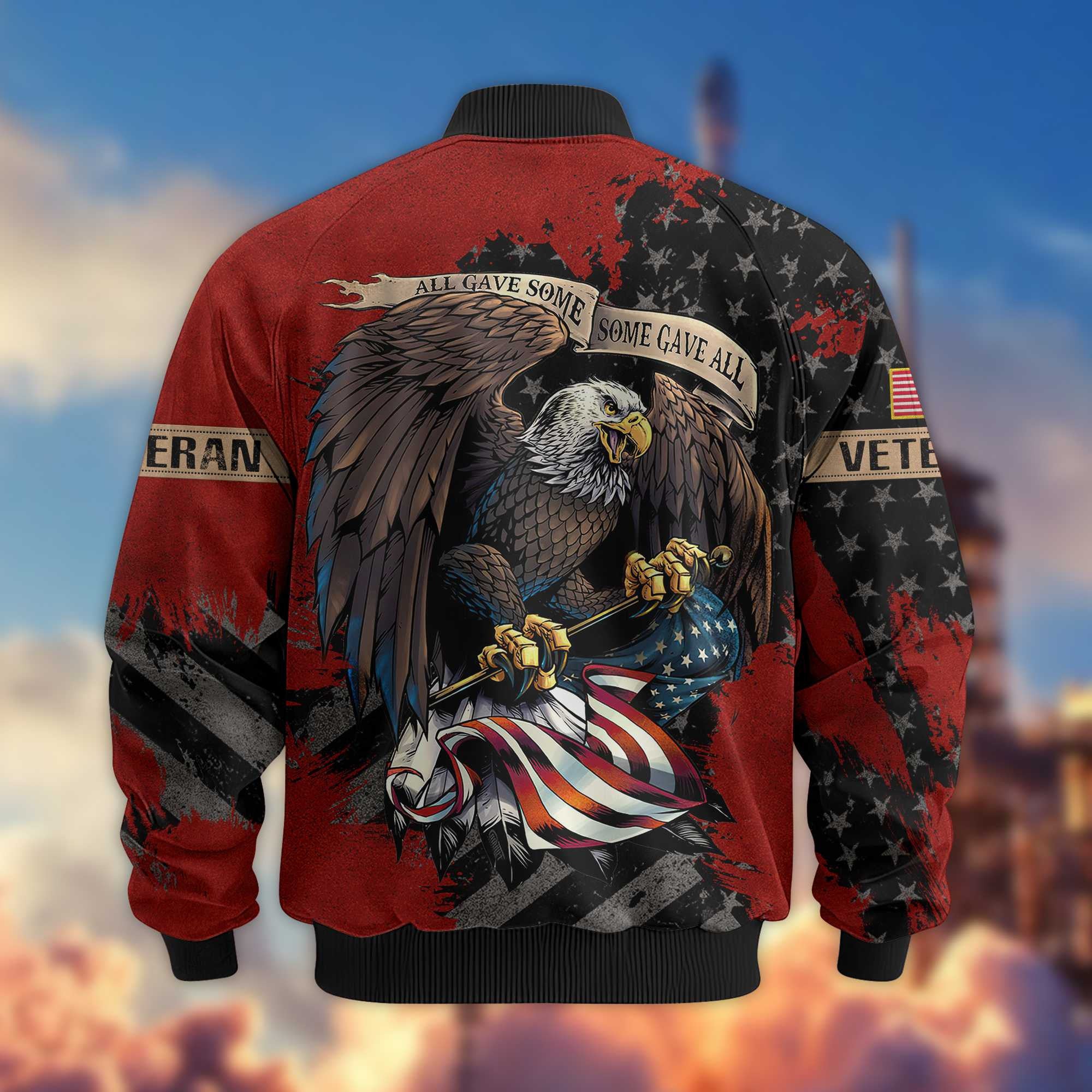 Premium US Veterans Bomber Jacket VPVC801407, Gifts For US Veteran