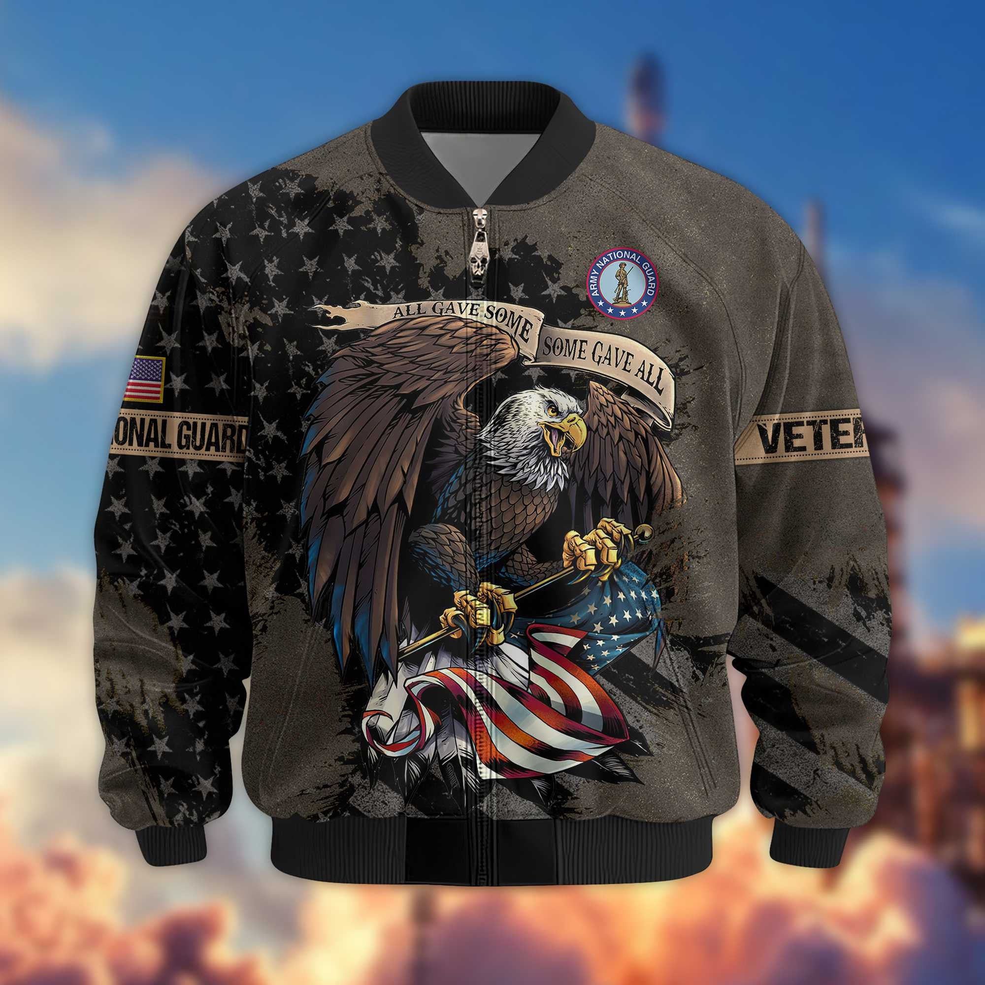Premium Army National Guard Veteran Bomber Jacket VPVC801408, Gifts For Army National Guard Veteran