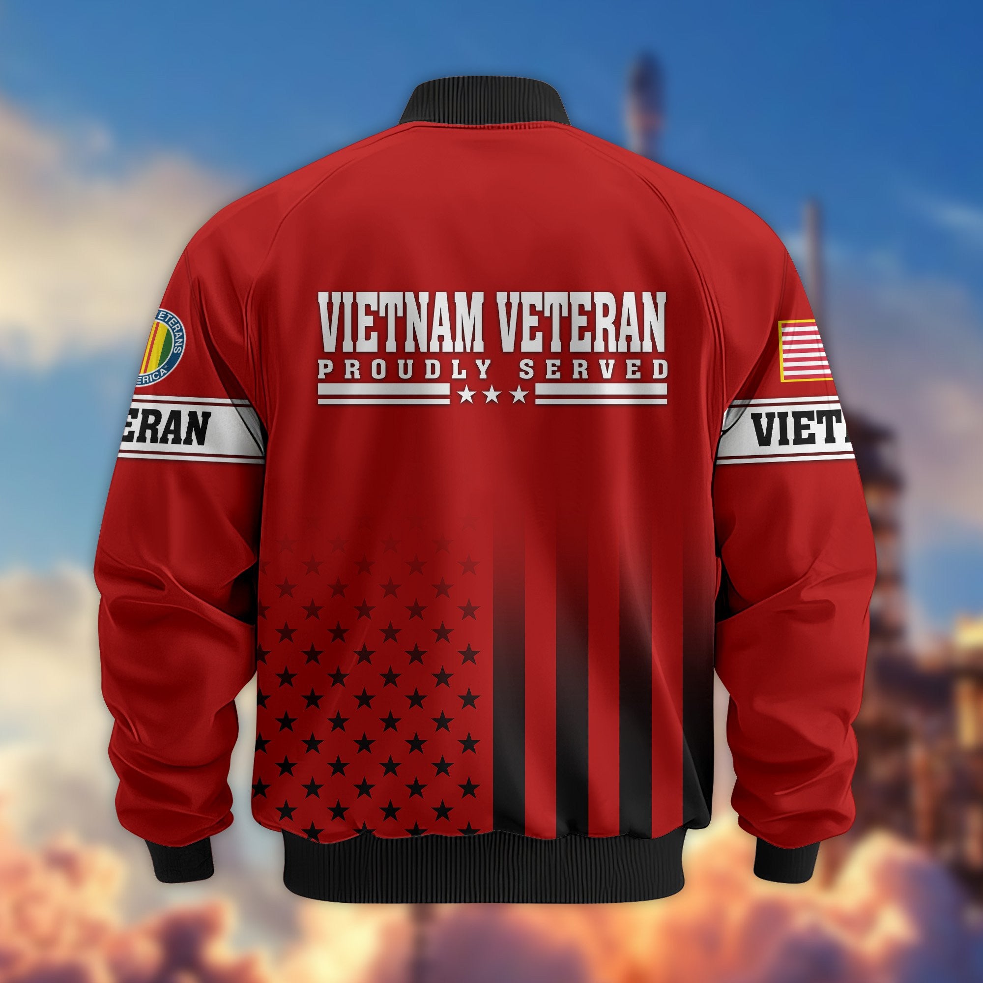 Premium Vietnam Veteran Bomber Jacket VPVC800806, Gifts For Vietnam Veteran