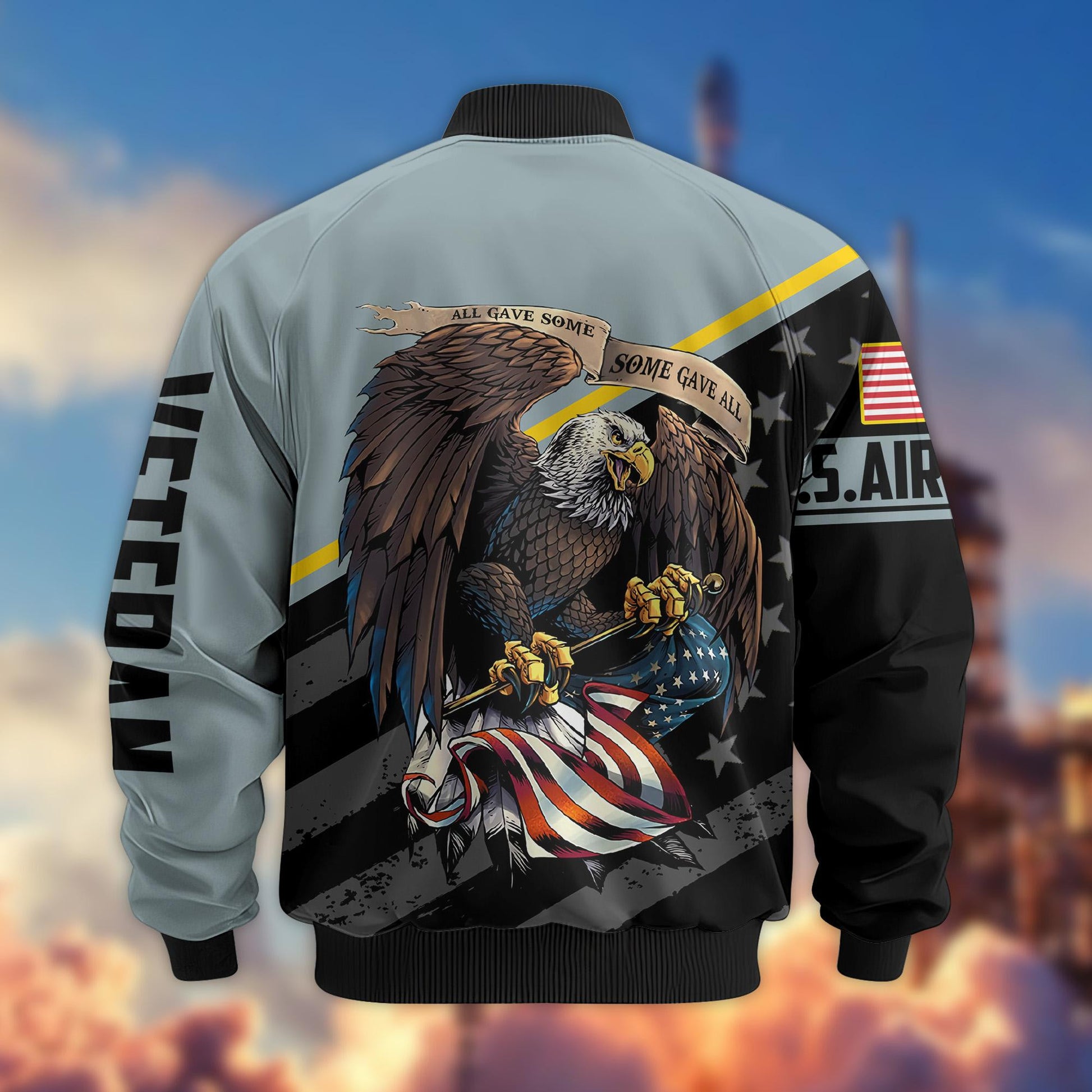 Premium USAF Veteran Bomber Jacket VPVC801204, Gifts For US Air Force Veteran