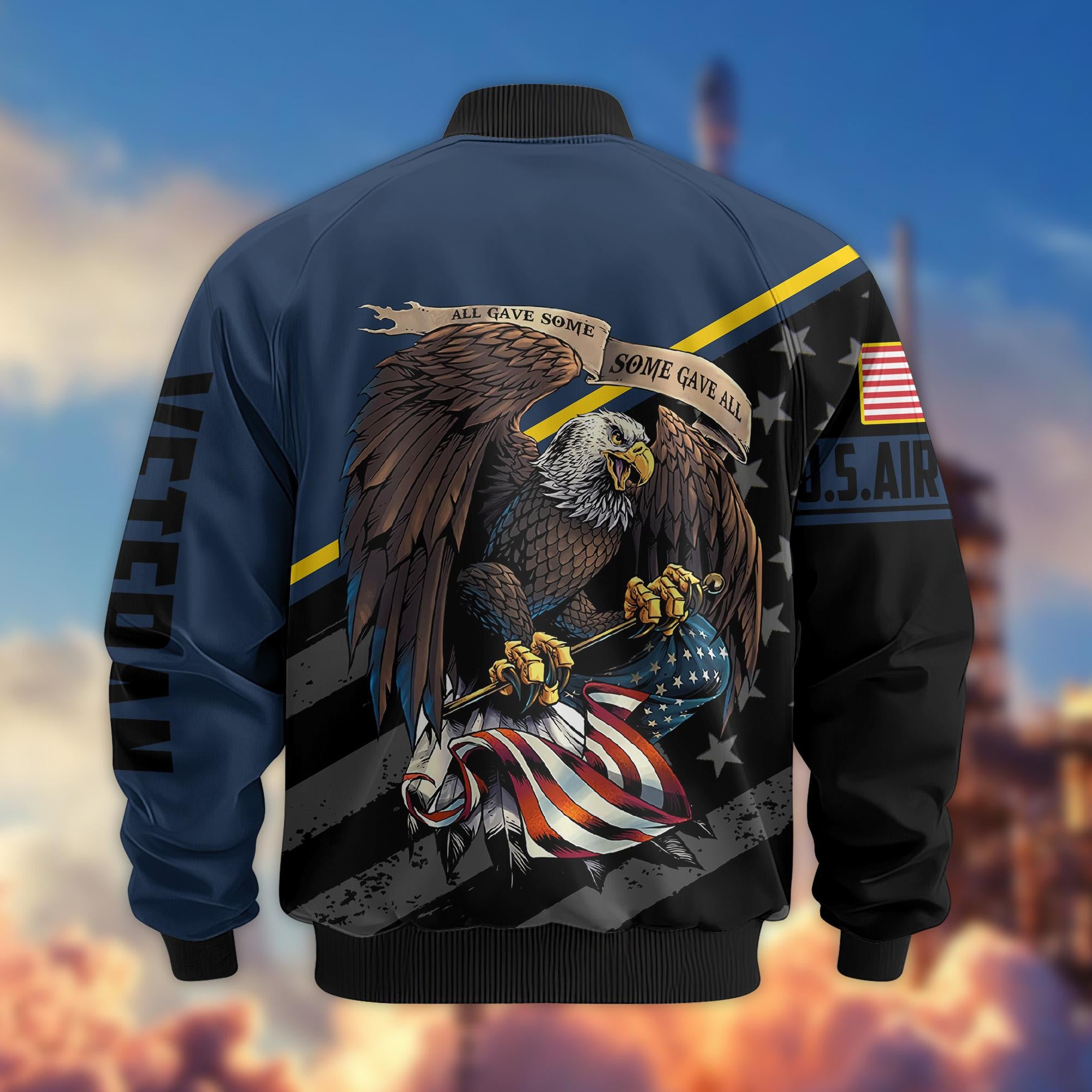 Premium USAF Veteran Bomber Jacket VPVC801212, Gifts For US Air Force Veteran