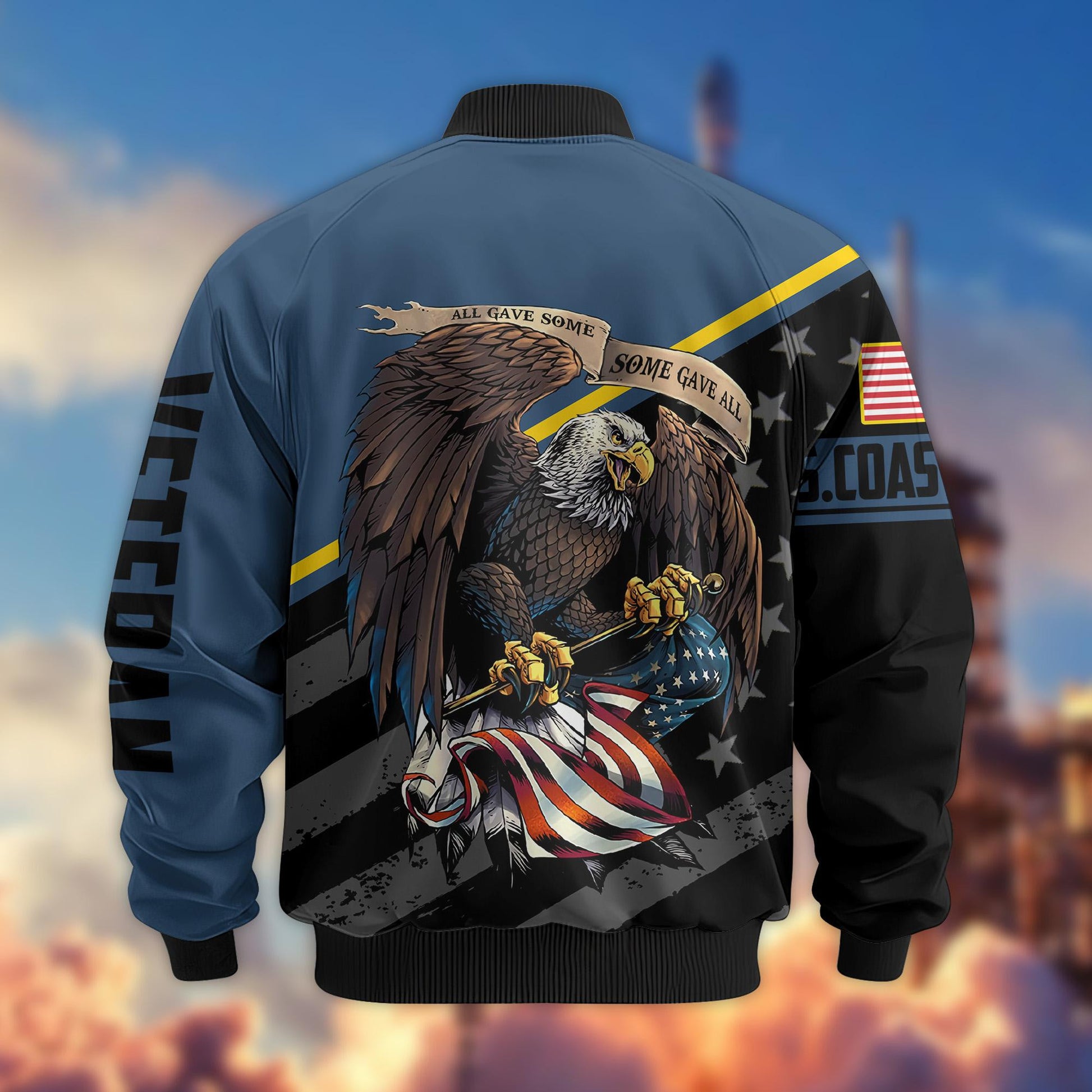 Premium USCG Veteran Bomber Jacket VPVC801205, Gifts For US Coast Guard Veteran