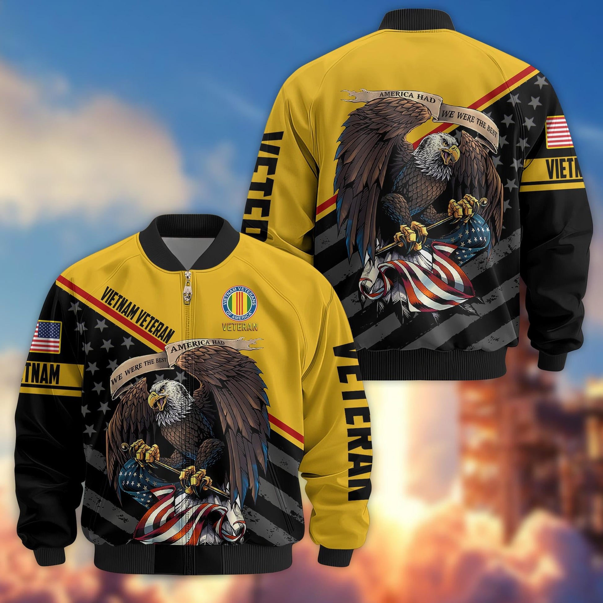 Premium Vietnam Veteran Bomber Jacket VPVC801206, Gifts For Vietnam Veteran