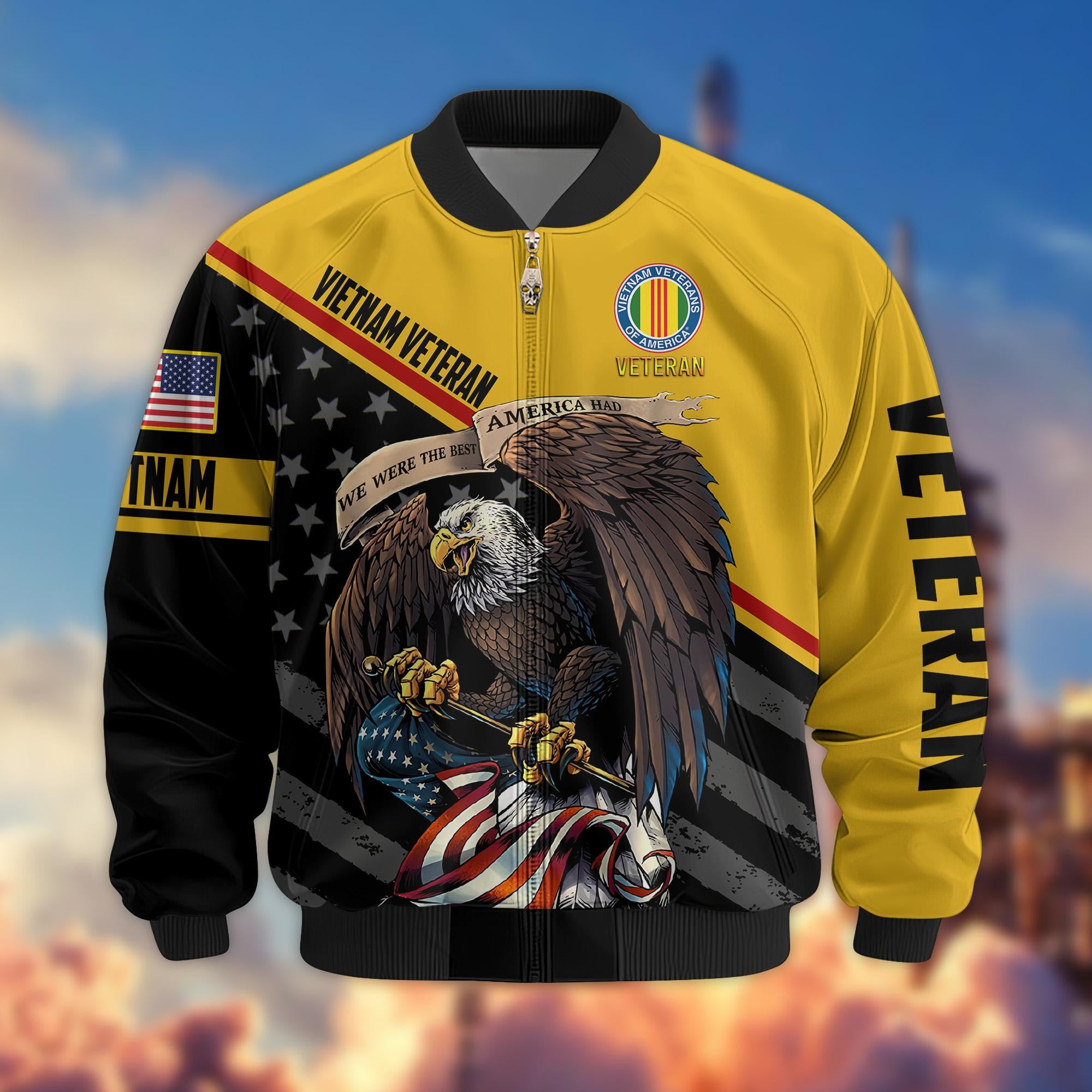 Premium Vietnam Veteran Bomber Jacket VPVC801206, Gifts For Vietnam Veteran