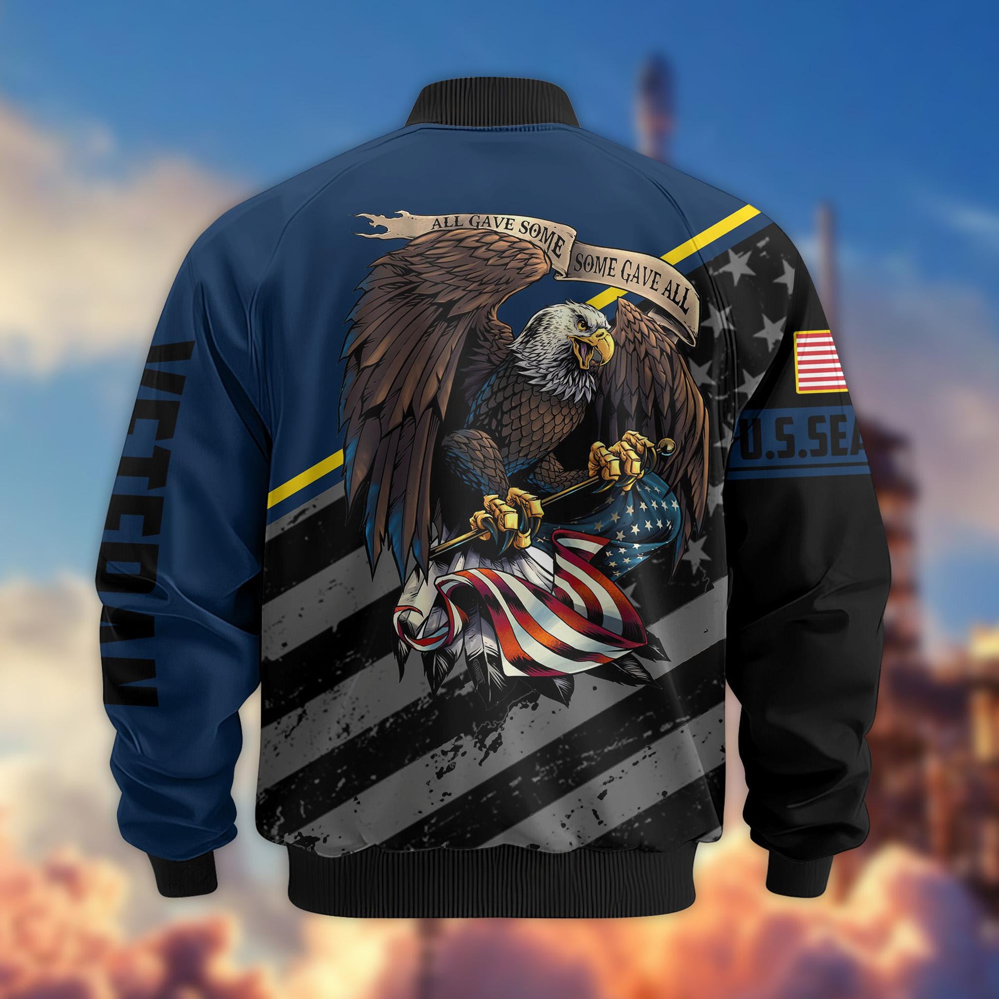 Premium US Seabees Veteran Bomber Jacket VPVC801209, Gifts For Seabees Veteran