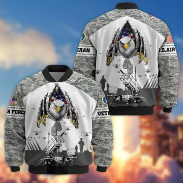 Premium USAF Veteran Bomber Jacket VPVC801304, Gifts For US Air Force Veteran
