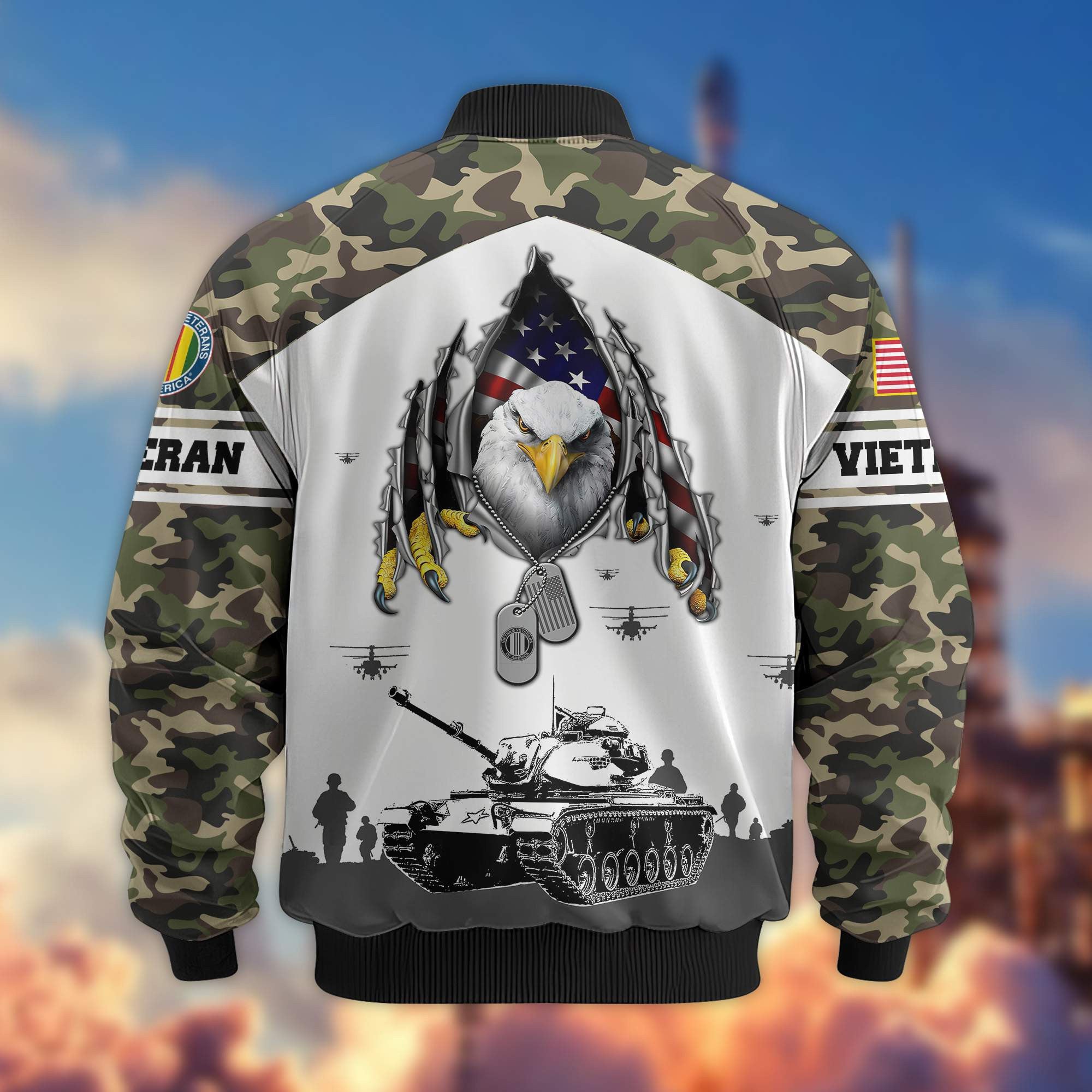 Premium Vietnam Veteran Bomber Jacket VPVC801306, Gifts For Vietnam Veteran