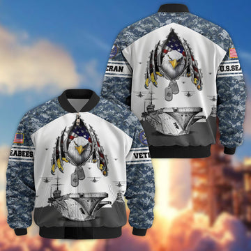 Premium US Seabees Veteran Bomber Jacket VPVC801309, Gifts For Seabees Veteran