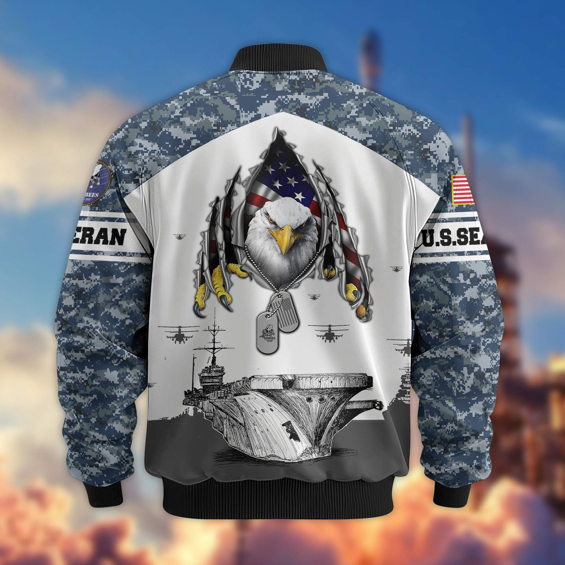 Premium US Seabees Veteran Bomber Jacket VPVC801309, Gifts For Seabees Veteran