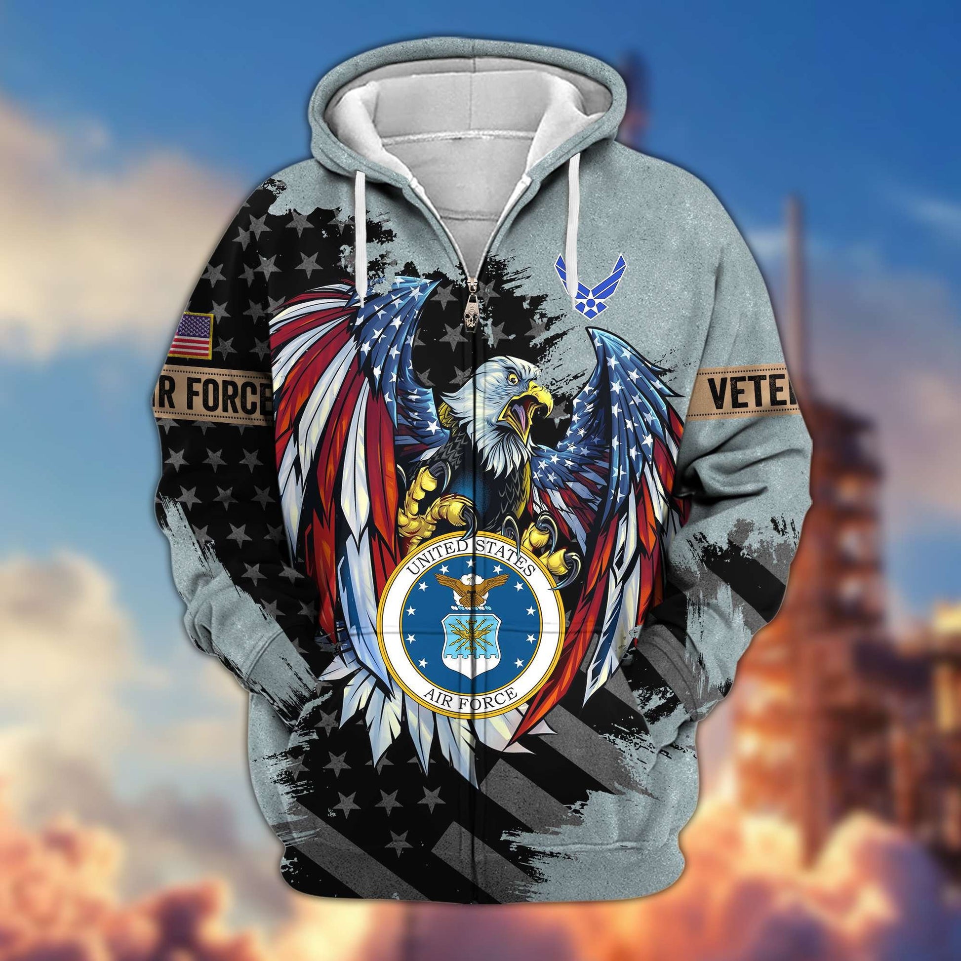 Premium US Veterans Zip Hoodie APHN190913, Gifts For Veterans Day
