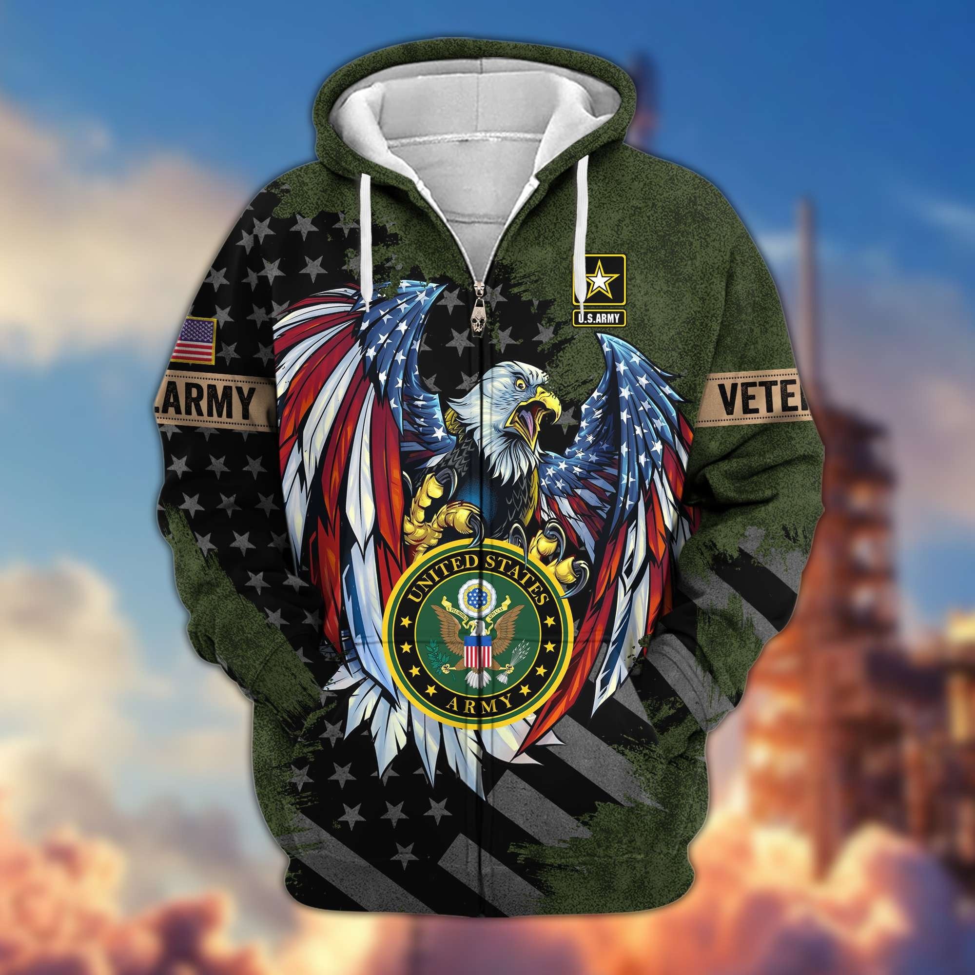 Premium US Veterans Zip Hoodie APHN190913, Gifts For Veterans Day