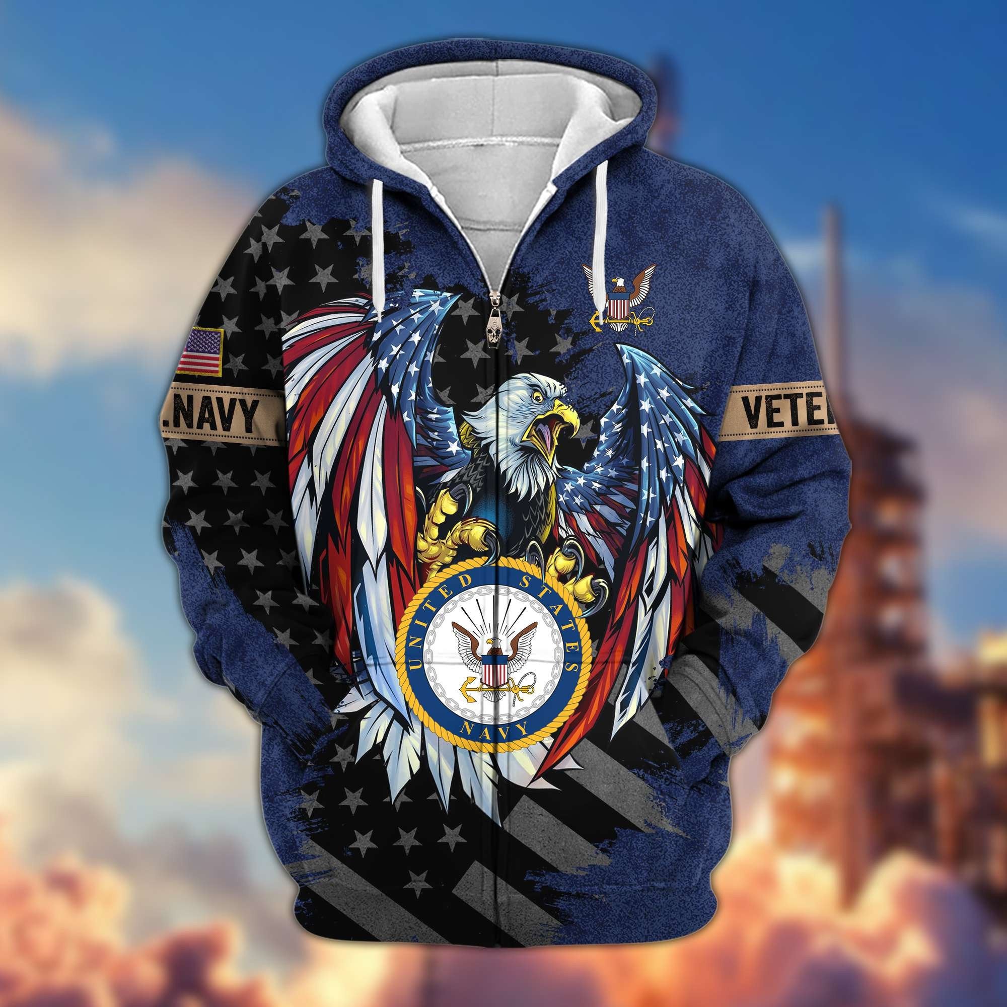 Premium US Veterans Zip Hoodie APHN190913, Gifts For Veterans Day