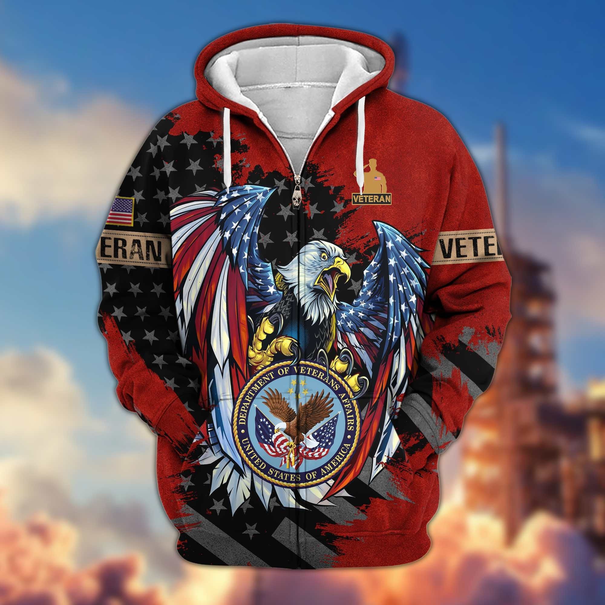 Premium US Veterans Zip Hoodie APHN190913, Gifts For Veterans Day