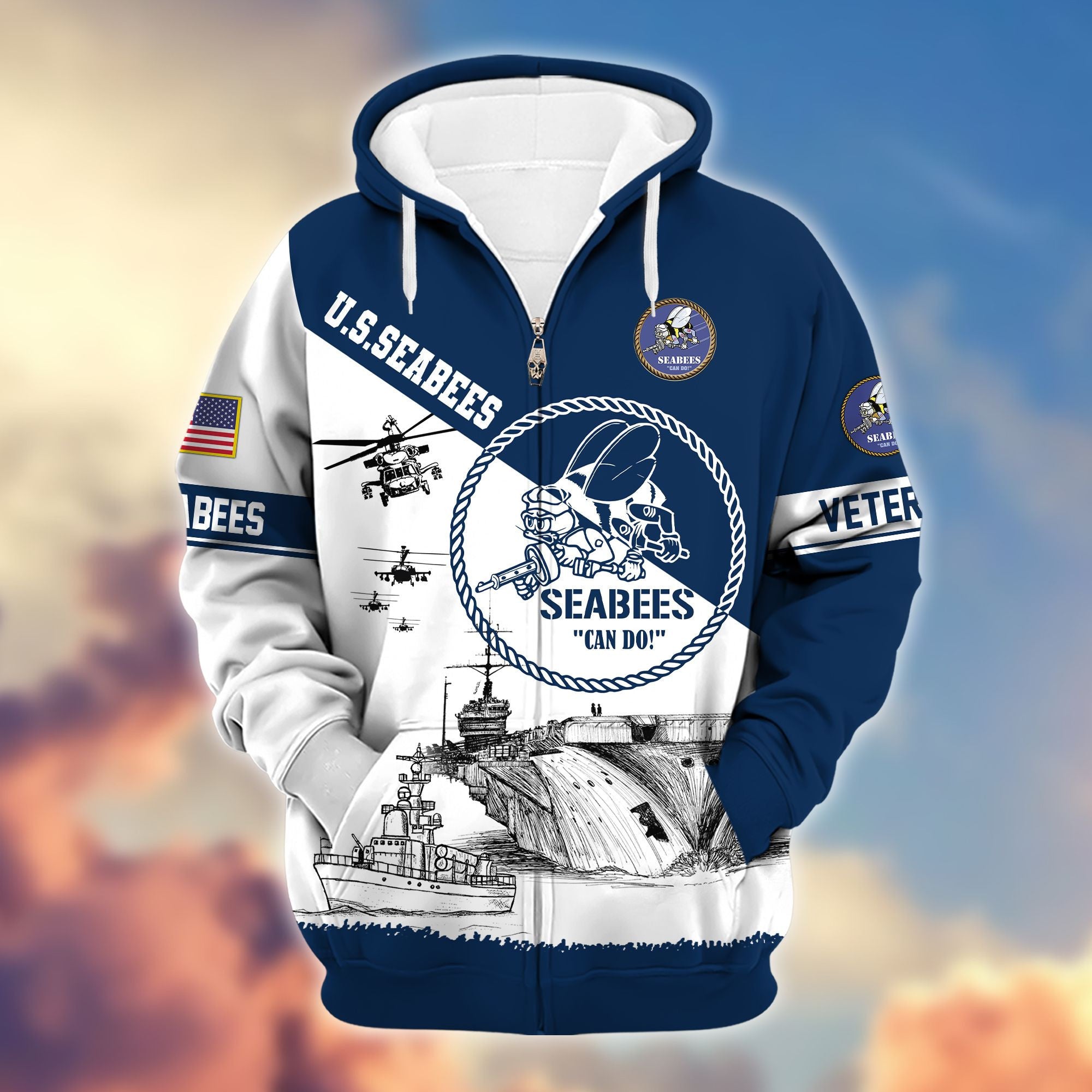 Premium Proudly Served US Veterans Zip Hoodie APHN250911, Gifts For US Veterans, Gifts For Veterans Day