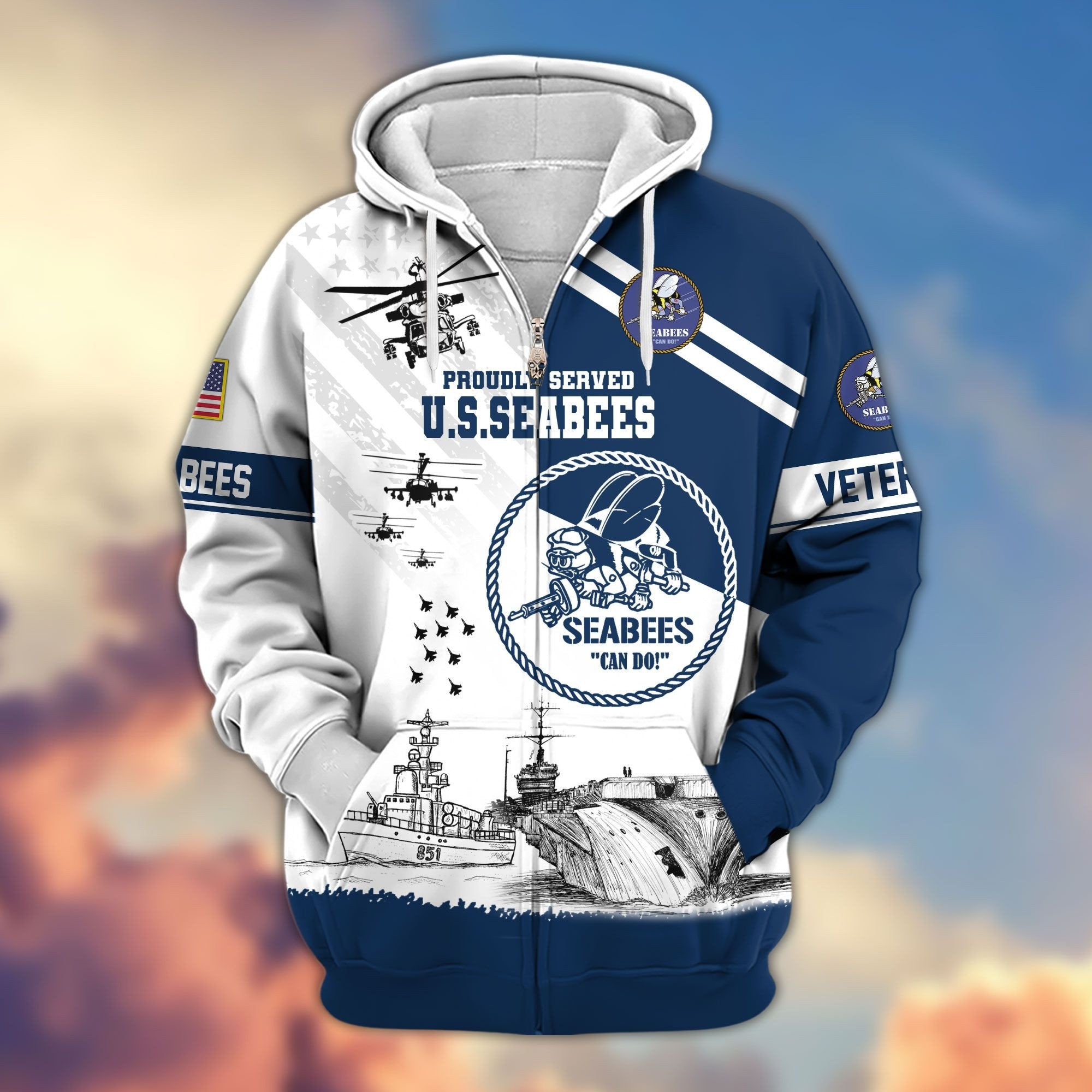 Premium US Veterans Zip Hoodie APHN230911, Gifts For US Veterans, Gifts For Veterans Day