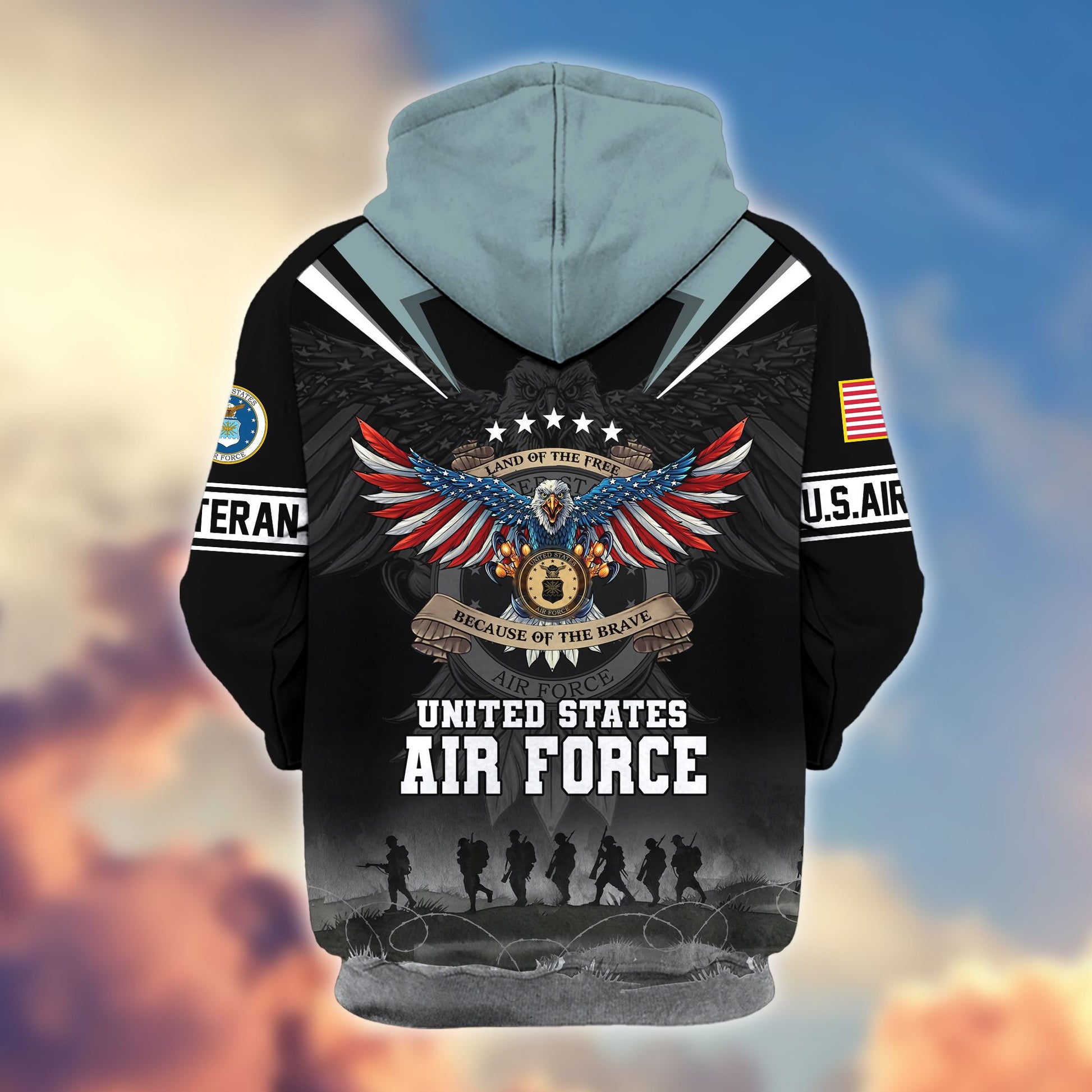 Premium Honoring All Who Served US Veterans Zip Hoodie APHN240912, Gifts For US Veterans, Gifts For Veterans Day