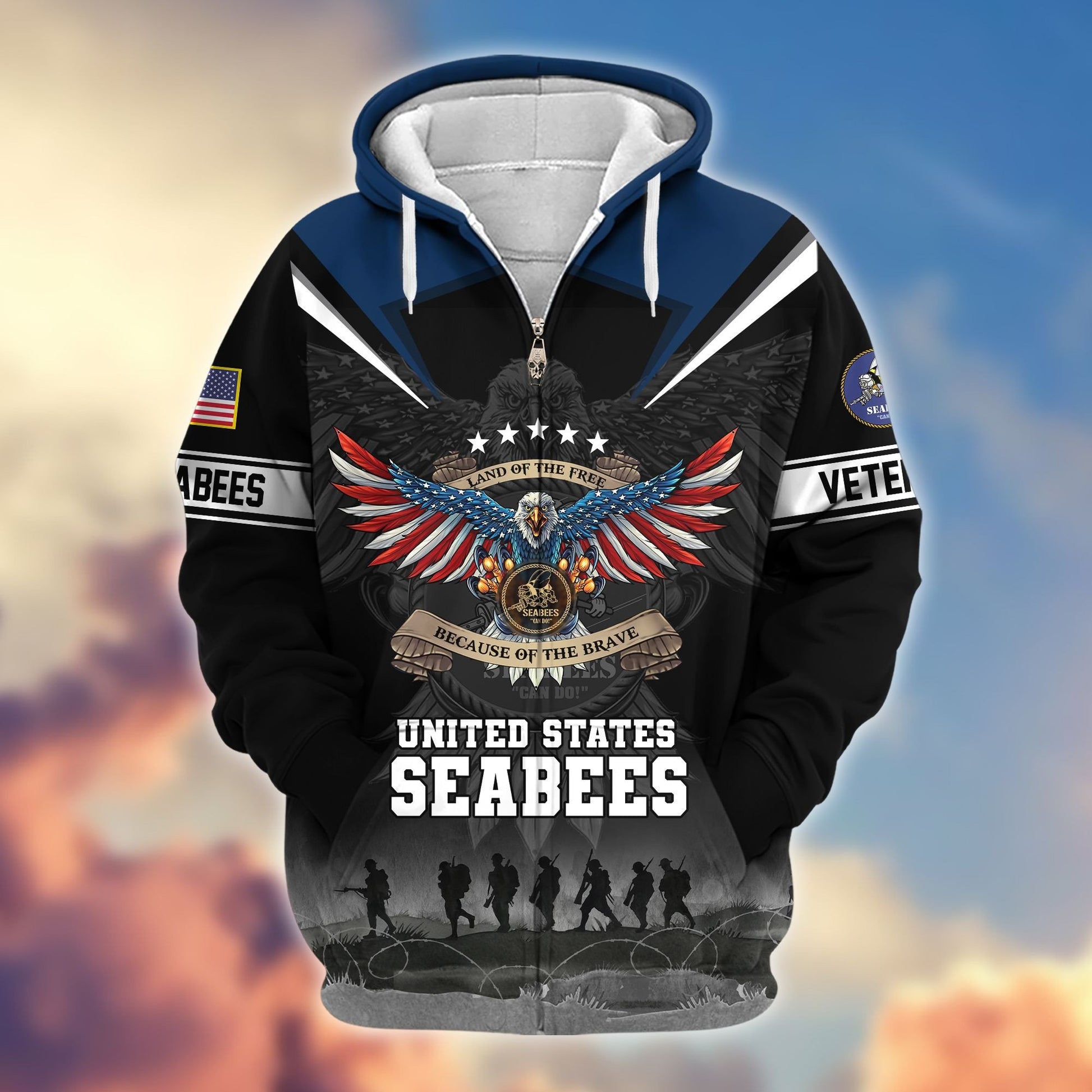 Premium Honoring All Who Served US Veterans Zip Hoodie APHN240912, Gifts For US Veterans, Gifts For Veterans Day