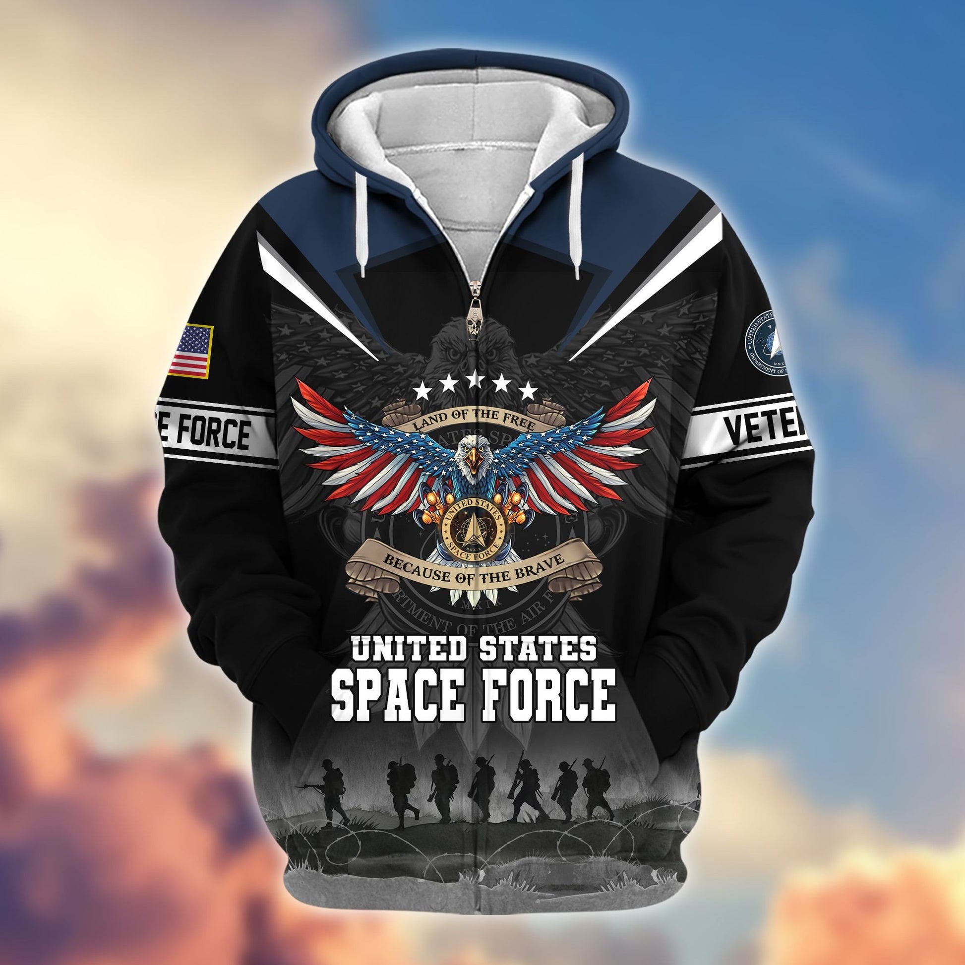 Premium Honoring All Who Served US Veterans Zip Hoodie APHN240912, Gifts For US Veterans, Gifts For Veterans Day