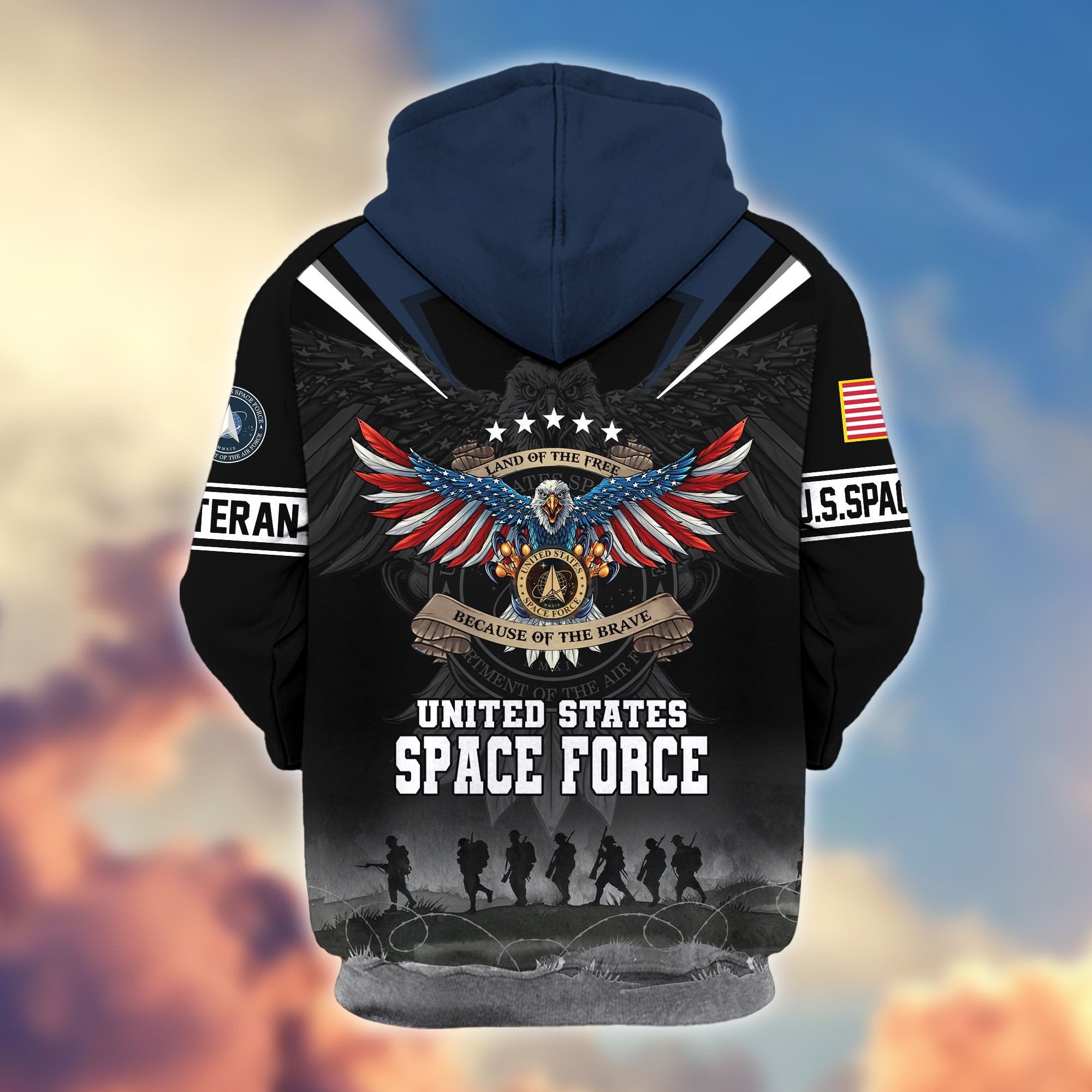 Premium Honoring All Who Served US Veterans Zip Hoodie APHN240912, Gifts For US Veterans, Gifts For Veterans Day