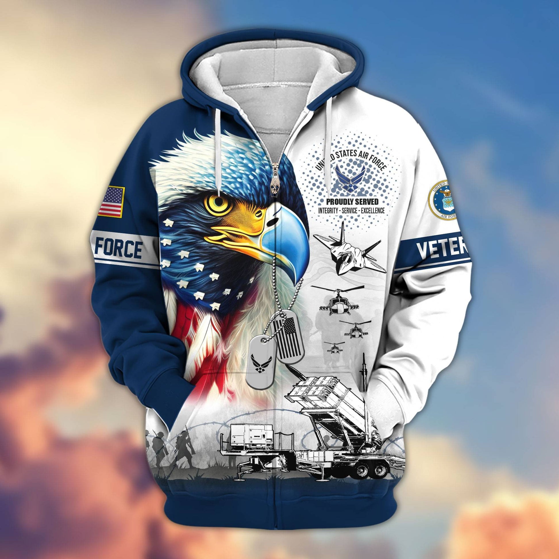 Premium US Veterans Zip Hoodie APHN260913, Gifts For US Veterans, Gifts For Veterans Day