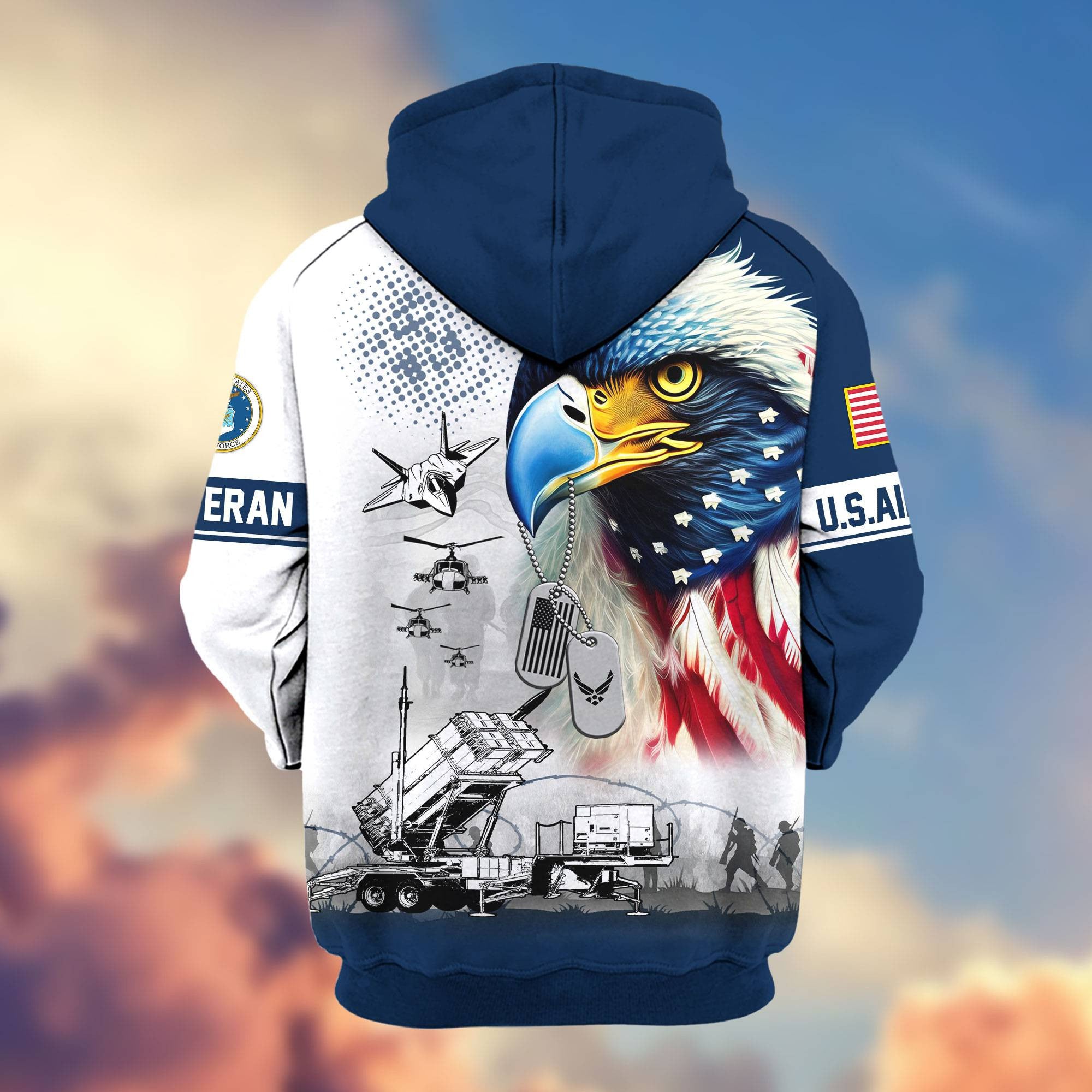 Premium US Veterans Zip Hoodie APHN260913, Gifts For US Veterans, Gifts For Veterans Day