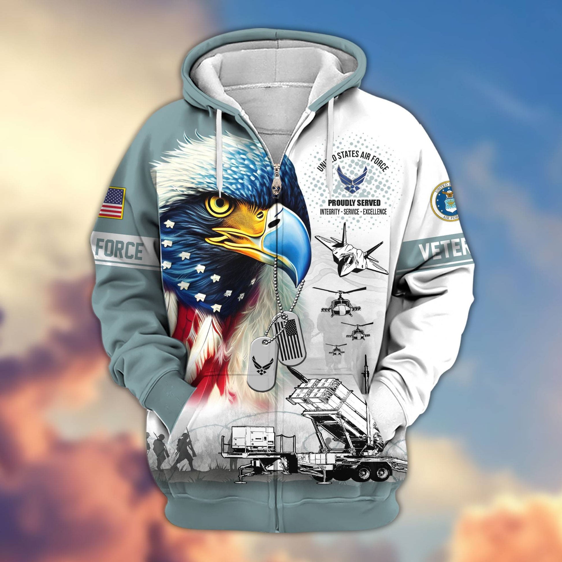 Premium US Veterans Zip Hoodie APHN260913, Gifts For US Veterans, Gifts For Veterans Day