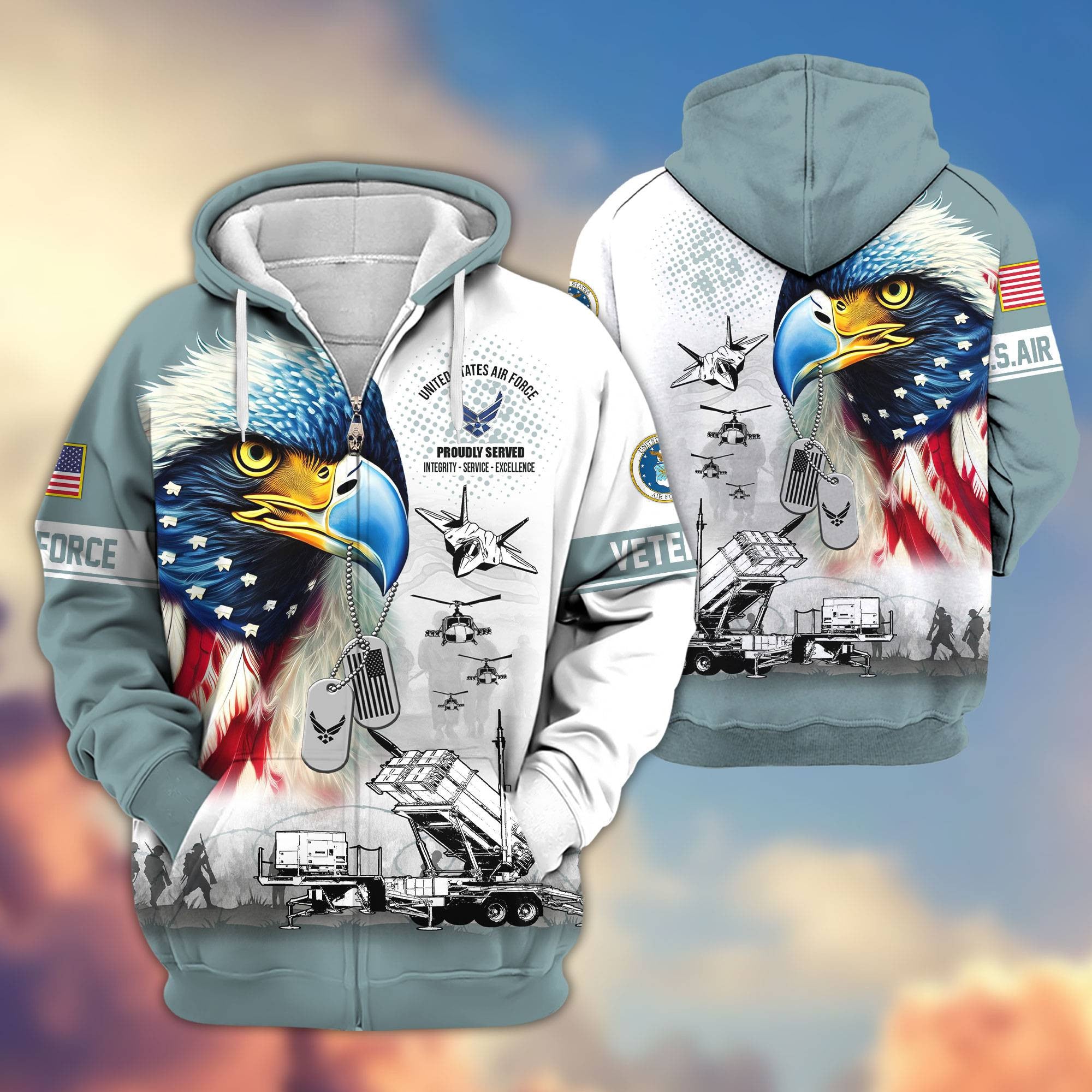 Premium US Veterans Zip Hoodie APHN260913, Gifts For US Veterans, Gifts For Veterans Day