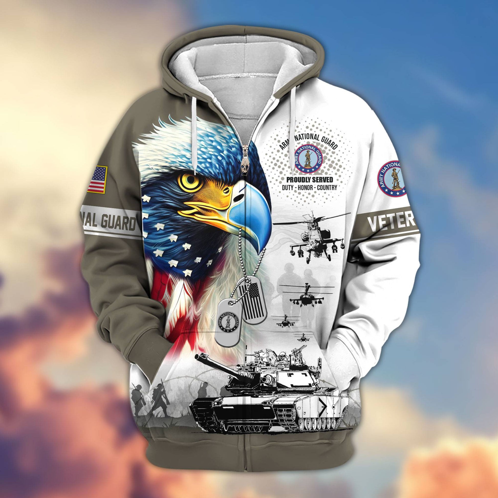 Premium US Veterans Zip Hoodie APHN260913, Gifts For US Veterans, Gifts For Veterans Day