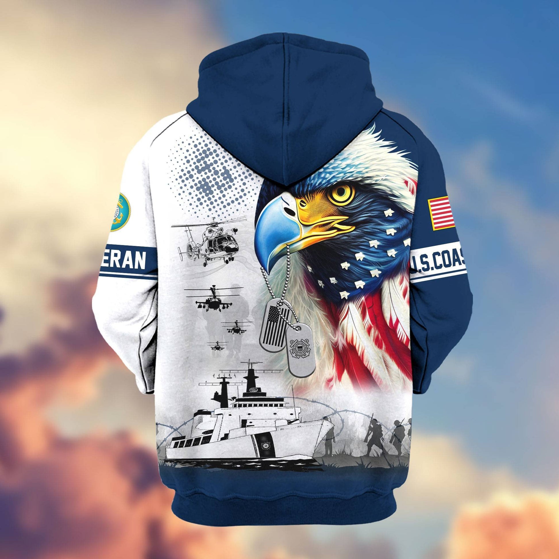 Premium US Veterans Zip Hoodie APHN260913, Gifts For US Veterans, Gifts For Veterans Day