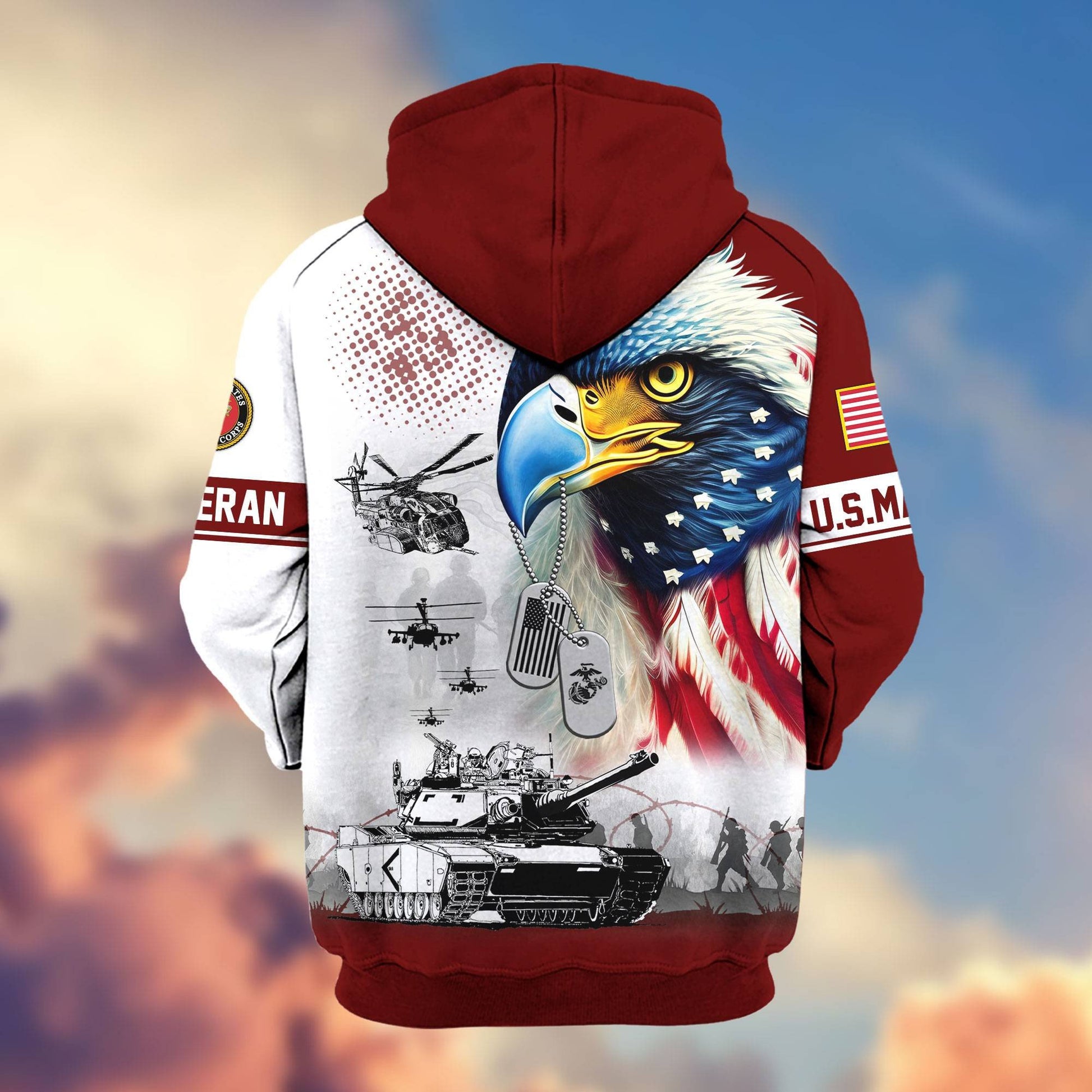 Premium US Veterans Zip Hoodie APHN260913, Gifts For US Veterans, Gifts For Veterans Day