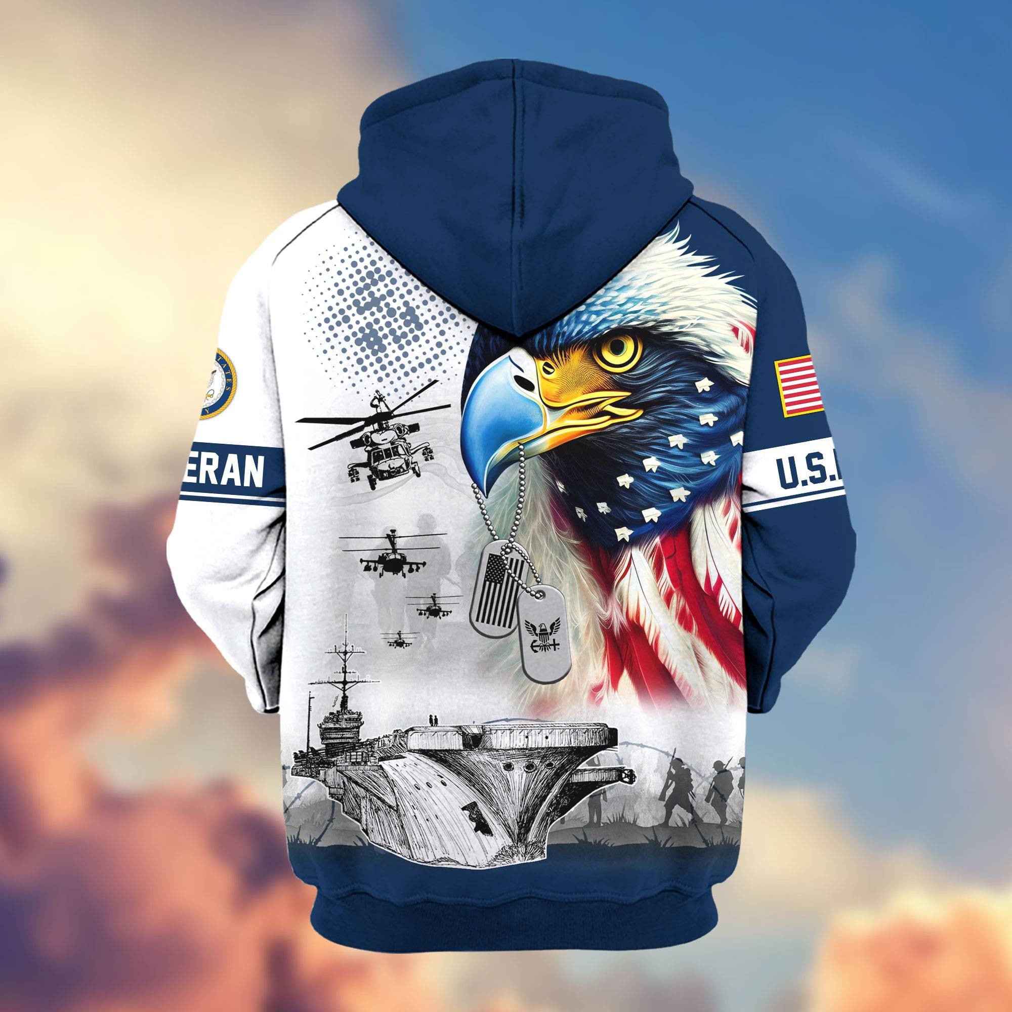 Premium US Veterans Zip Hoodie APHN260913, Gifts For US Veterans, Gifts For Veterans Day