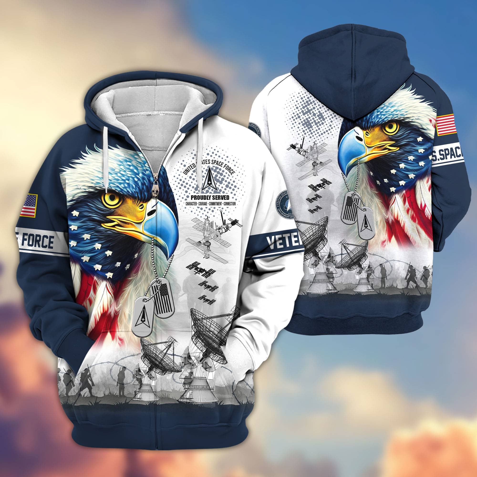 Premium US Veterans Zip Hoodie APHN260913, Gifts For US Veterans, Gifts For Veterans Day