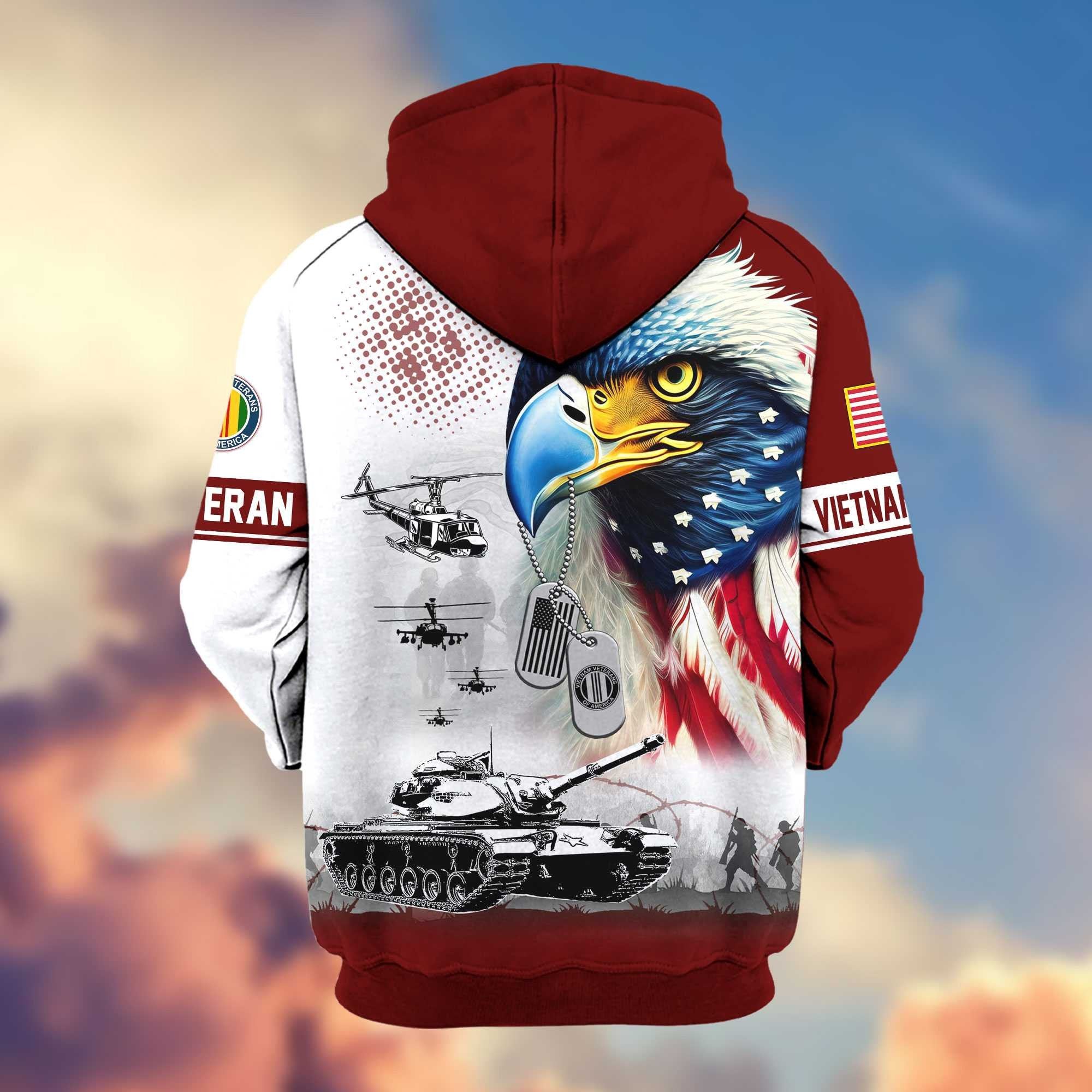 Premium US Veterans Zip Hoodie APHN260913, Gifts For US Veterans, Gifts For Veterans Day