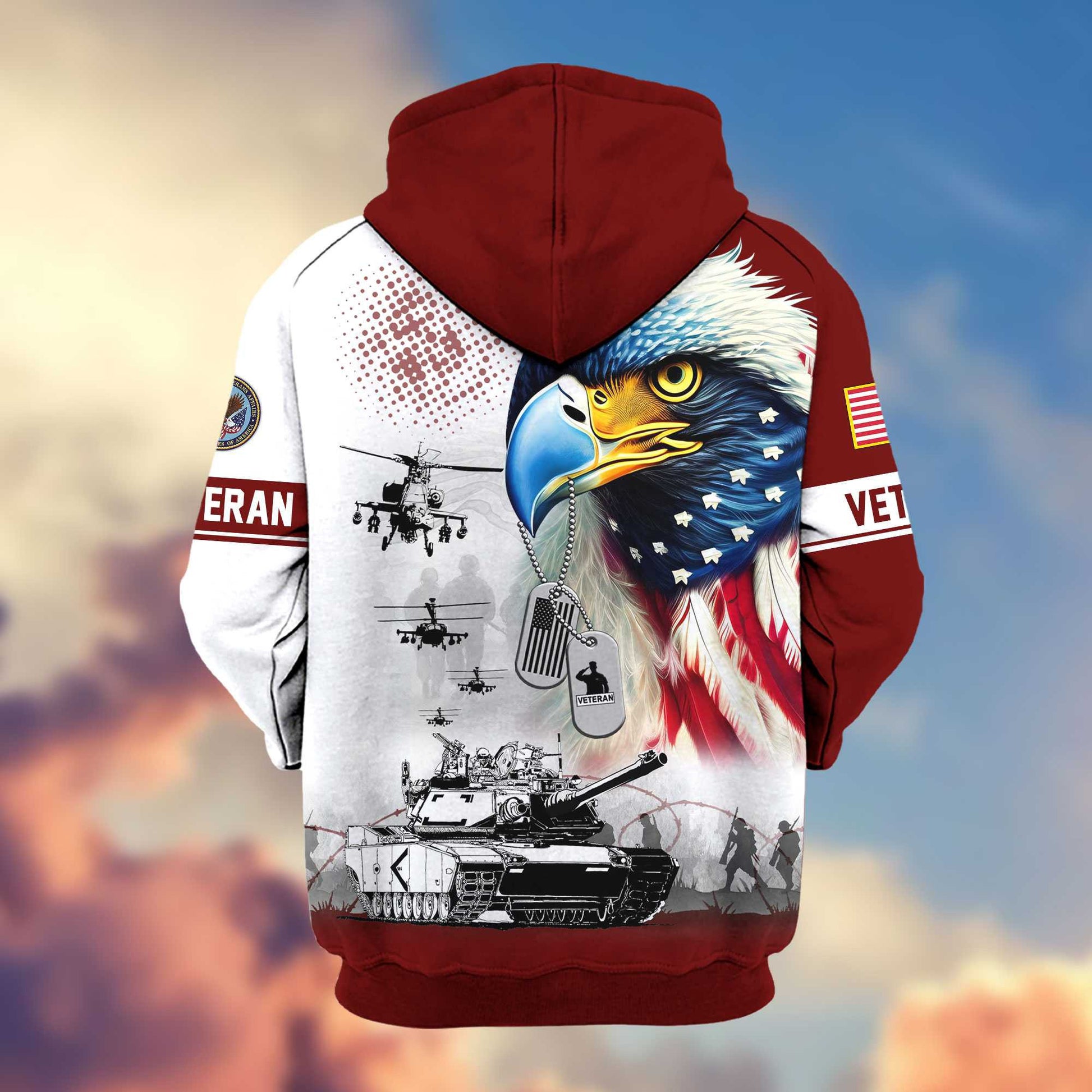 Premium US Veterans Zip Hoodie APHN260913, Gifts For US Veterans, Gifts For Veterans Day