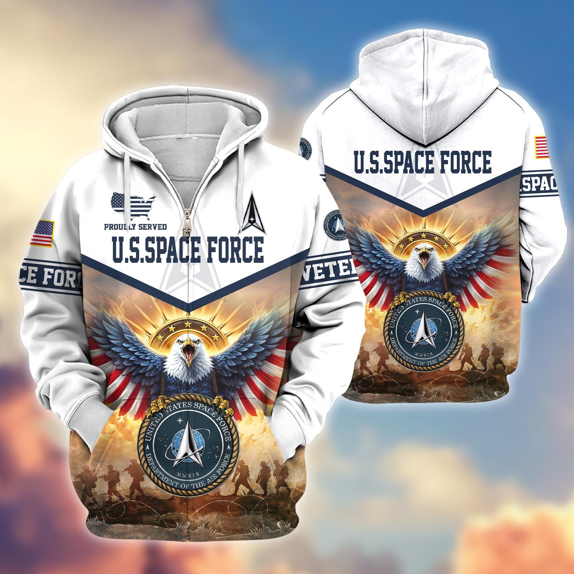 Premium Honoring All Who Served US Veterans Zip Hoodie BPVC300901, Gifts For US Veterans, Gifts For Veterans Day